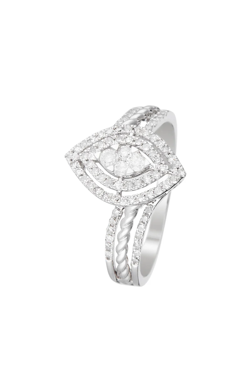 Bague "Amour Au Premier Regard" Diamants 0,38/80 - Or Blanc 375/1000 - Image 2