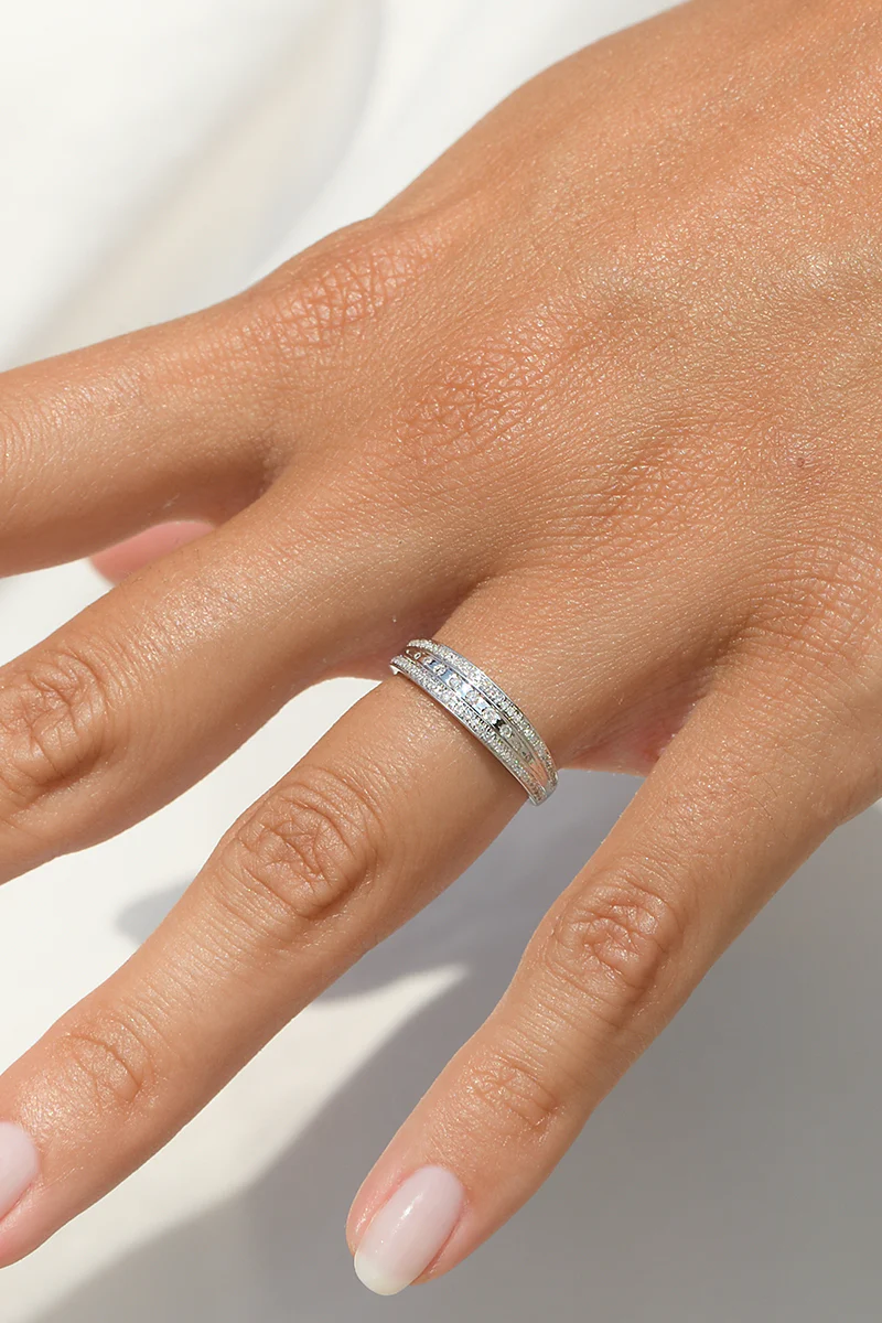 Bague "Ces Moments À Nous" Diamants 0,17/75 - Or Blanc 375/1000 - Image 2
