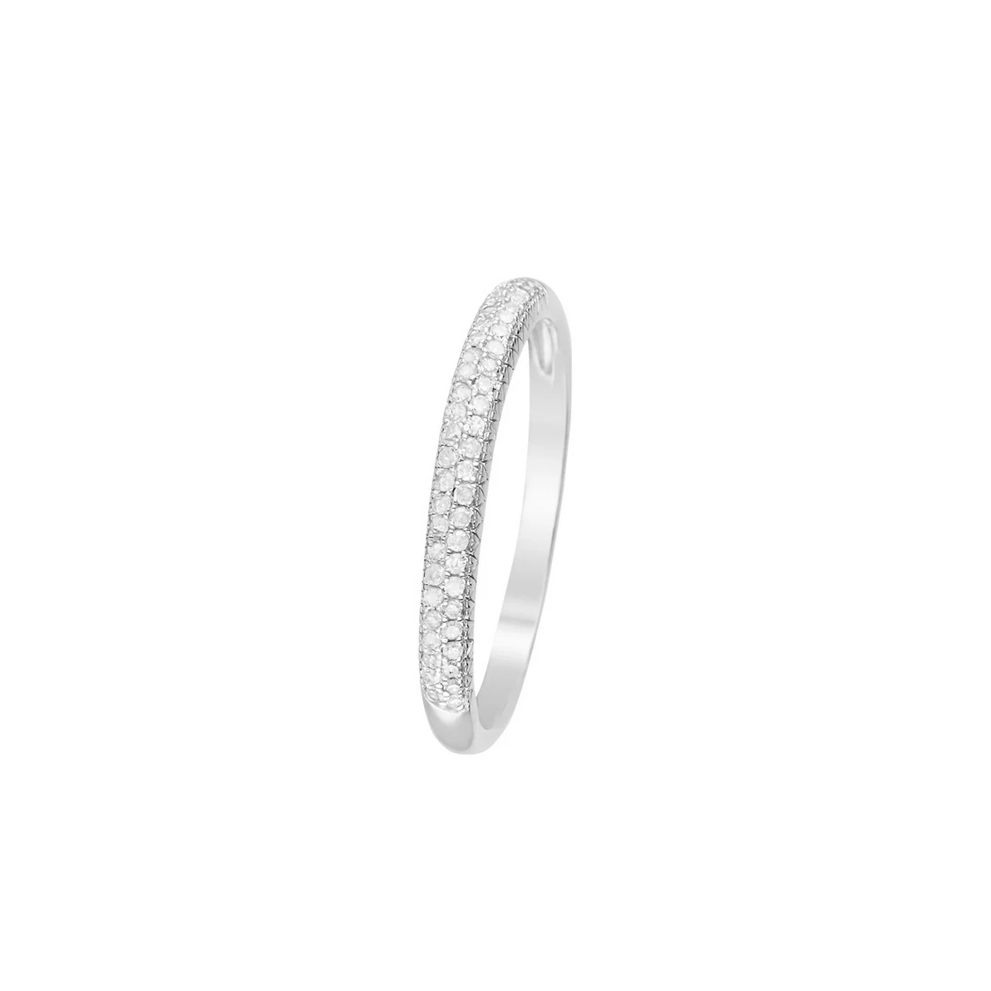 Bague "Alliance Foch" Diamants 0,15/50 - Or Blanc 375/1000 - Image 2