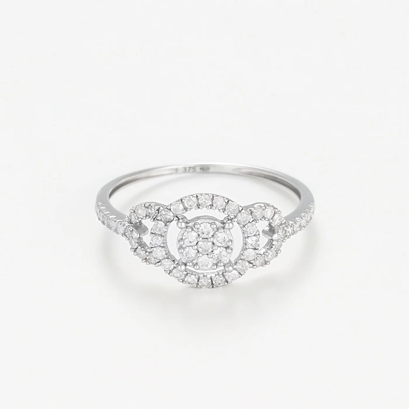 Bague "Infini" Diamants 0,31/51 - Or Blanc 375/1000 - Image 5