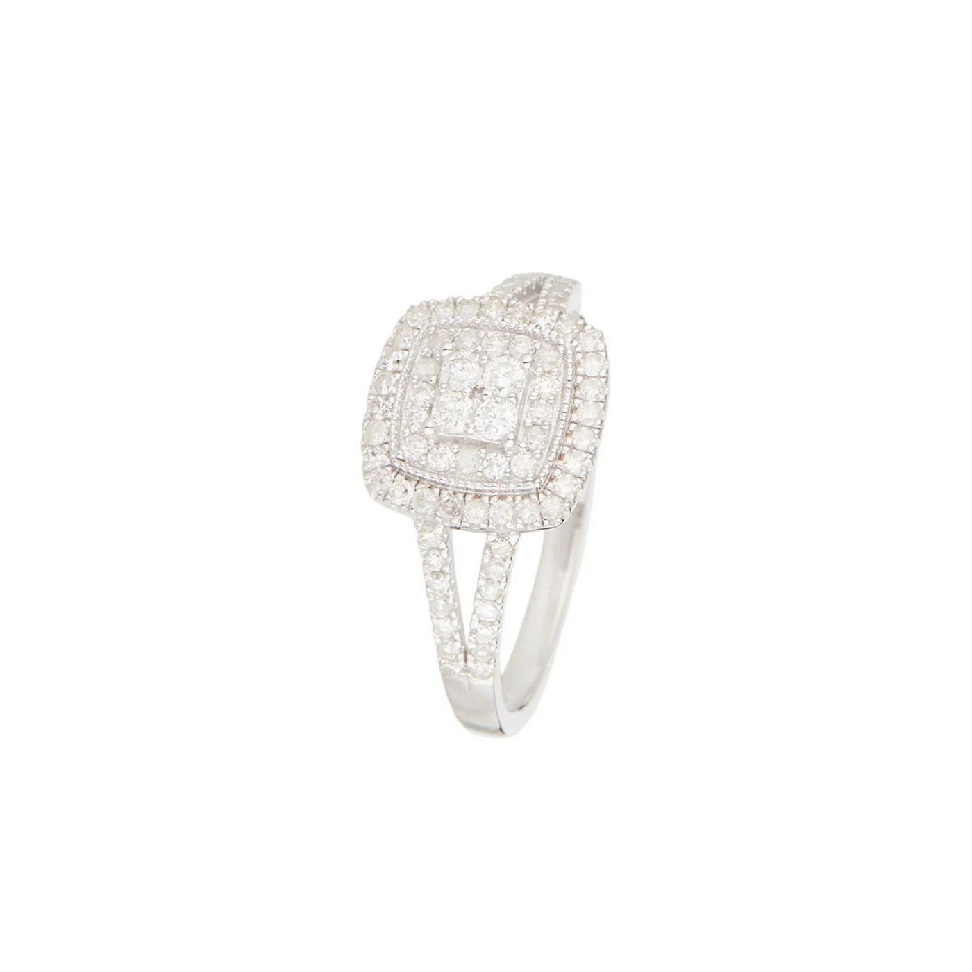 Bague "Newcastle" D 0,51/76 - Or Blanc 375/1000 - Image 3
