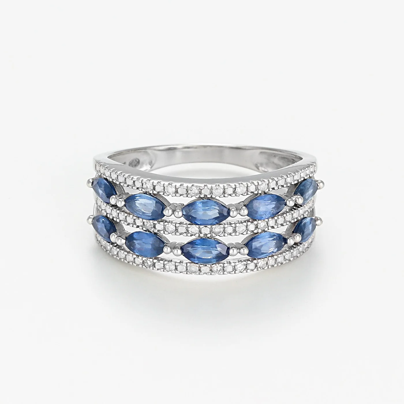 Bague "Doux Rêve" Diamants 0,06/18 Sa1,33/10 - Or Blanc 375/1000 - Image 2