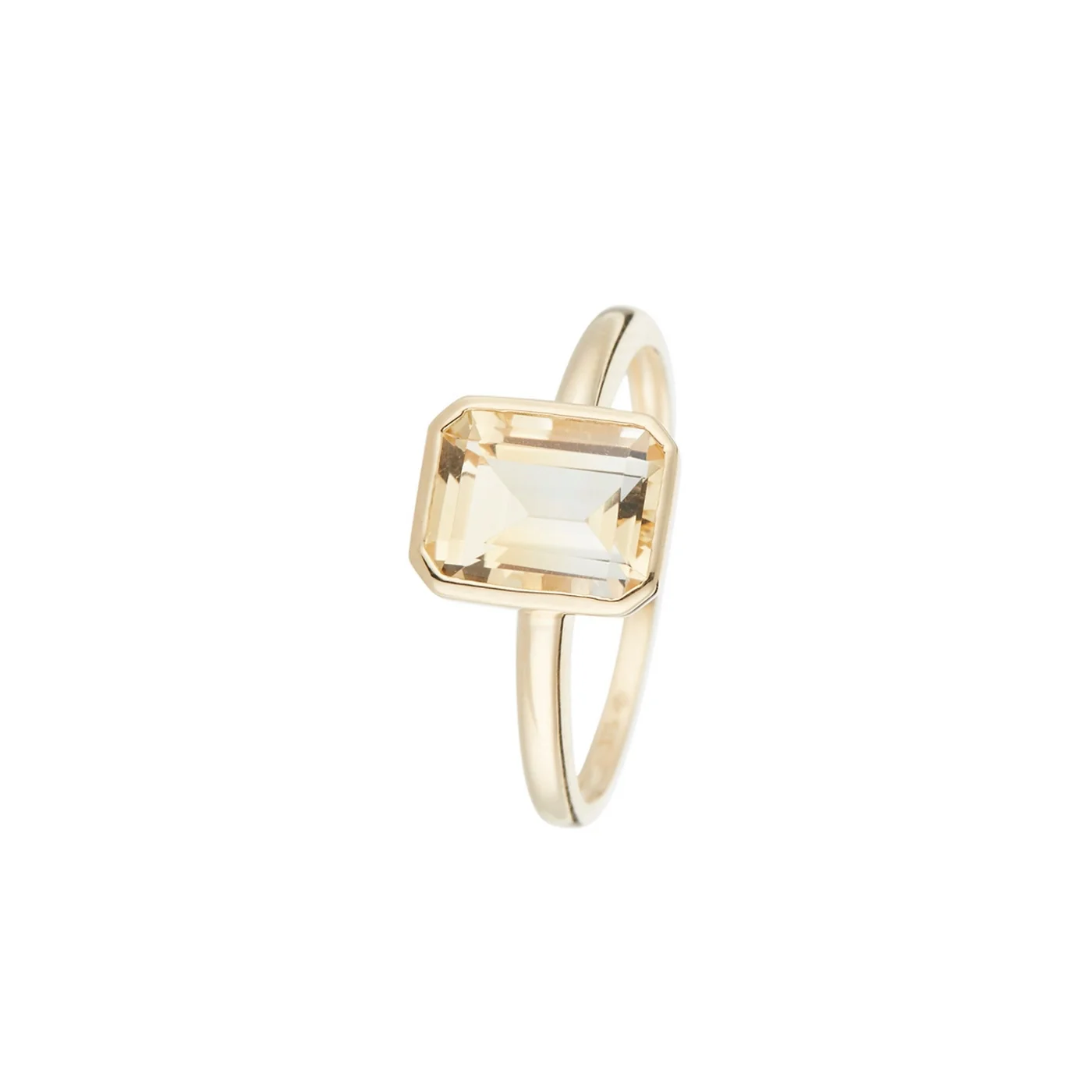 Bague "Classy" Citrine 1,86/1 - Or Jaune 375/1000 - Image 2