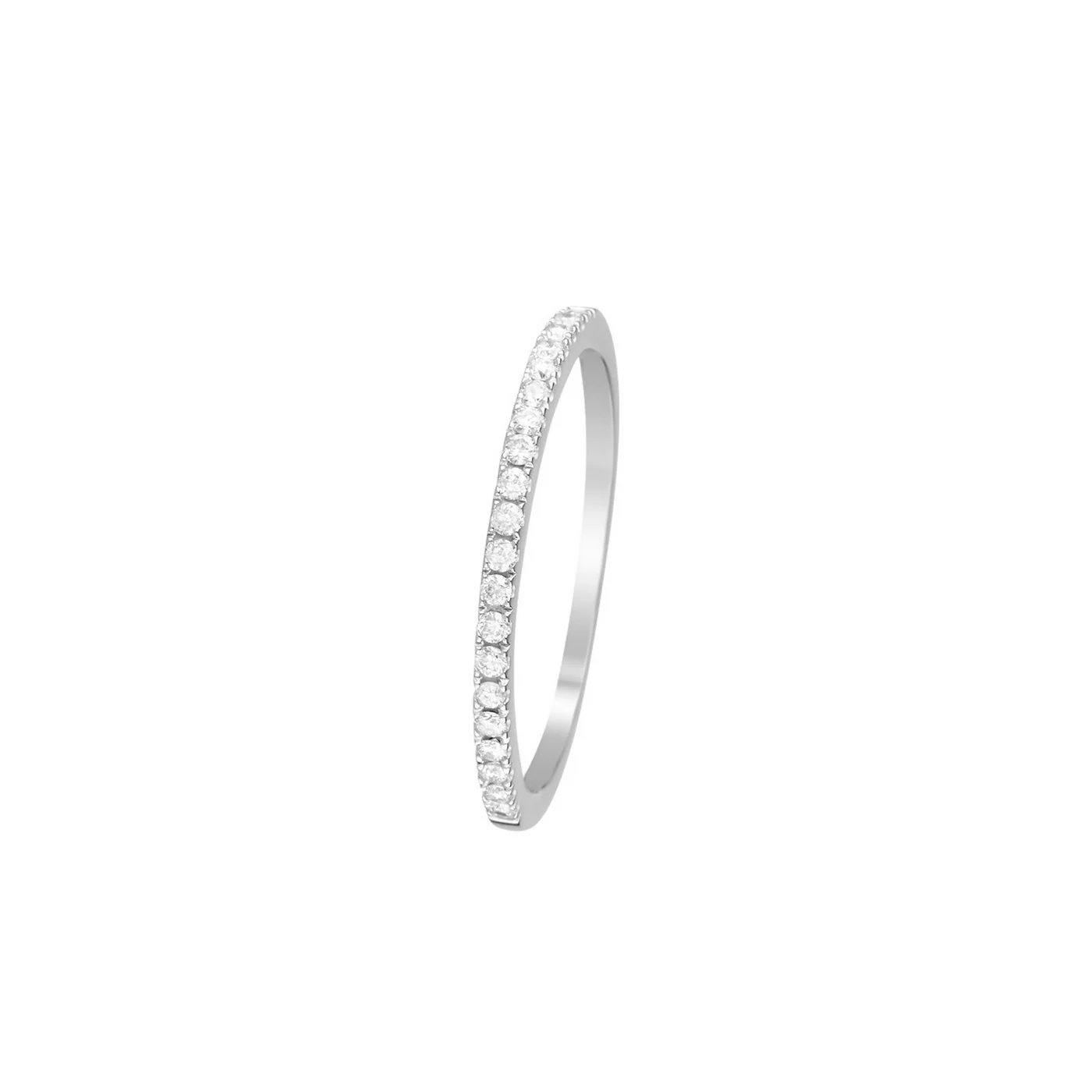 Bague "Alliance Délice" Diamants 0,16/20 - Or Blanc 375/1000 - Image 3
