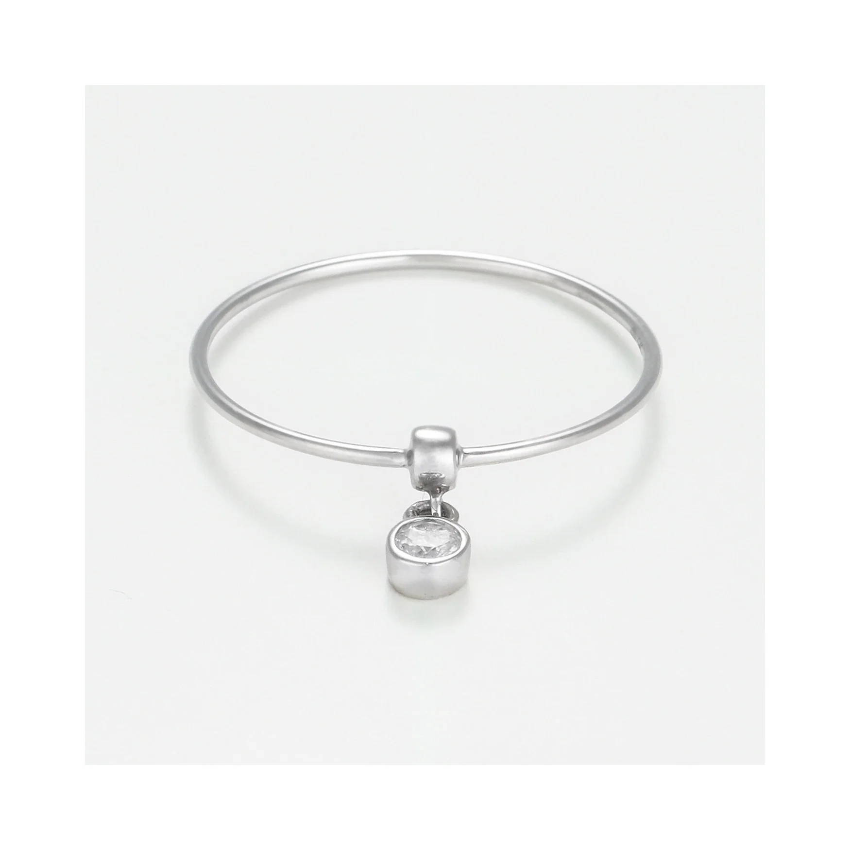 Bague "Binja" D 0,068/1 - Or Blanc 375/1000 - Image 2