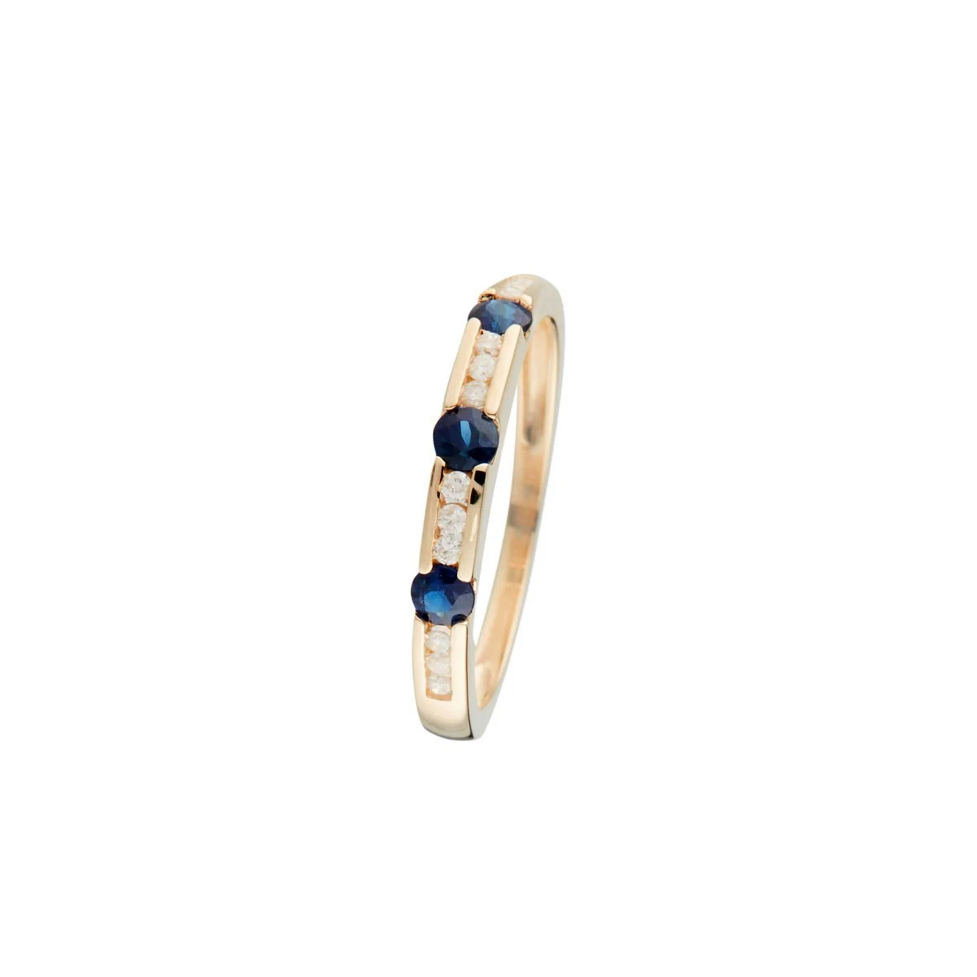 Bague "Santel" D 0,10/12 Saphir 0,50/3 - Or Jaune 375/1000 - Image 2