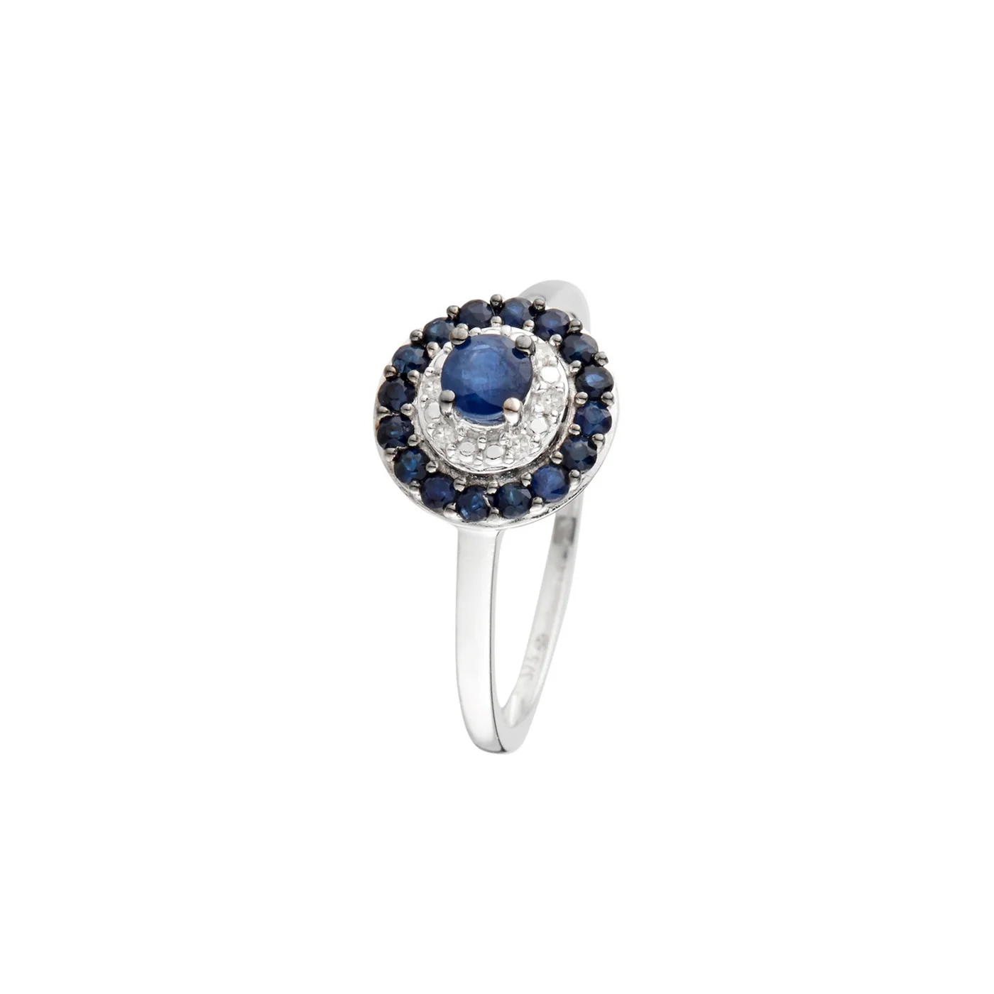 Bague "Talia" D 0,033/6 Saphir 0,54/17 - Or Blanc 375/1000 - Image 2