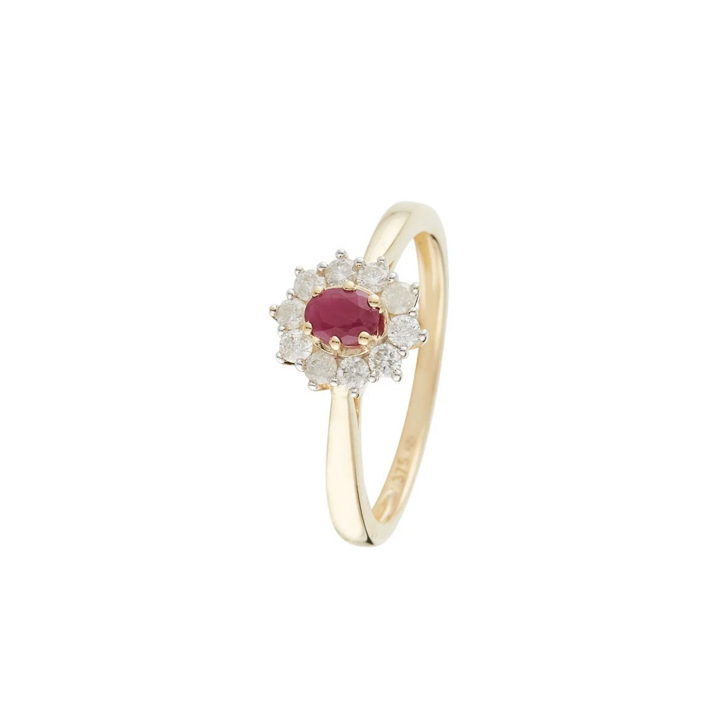 Bague "Joal" D0,26/10 Rubis 0,25/1 - Or Jaune 375/1000 - Image 2