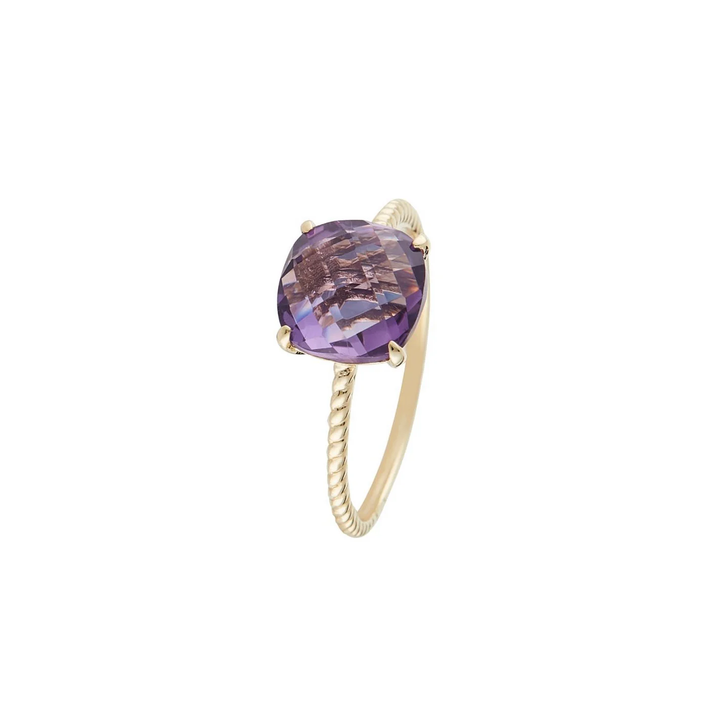 Bague "Ihosy" Améthyste 3,15/1 - Or Jaune 375/1000 - Image 2