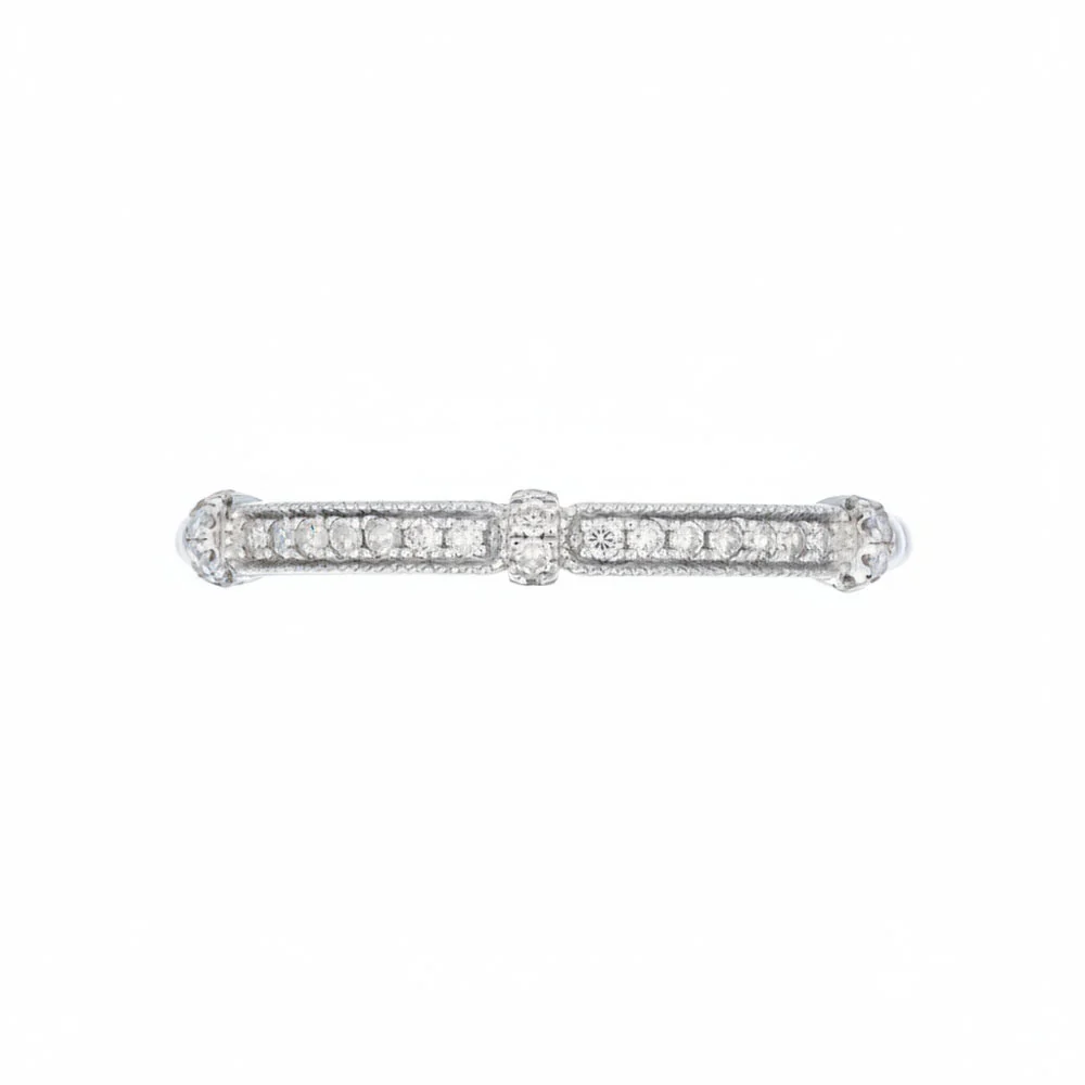 Bague "Kota" D 0,131/26 - Or Blanc 375/1000 - Image 3