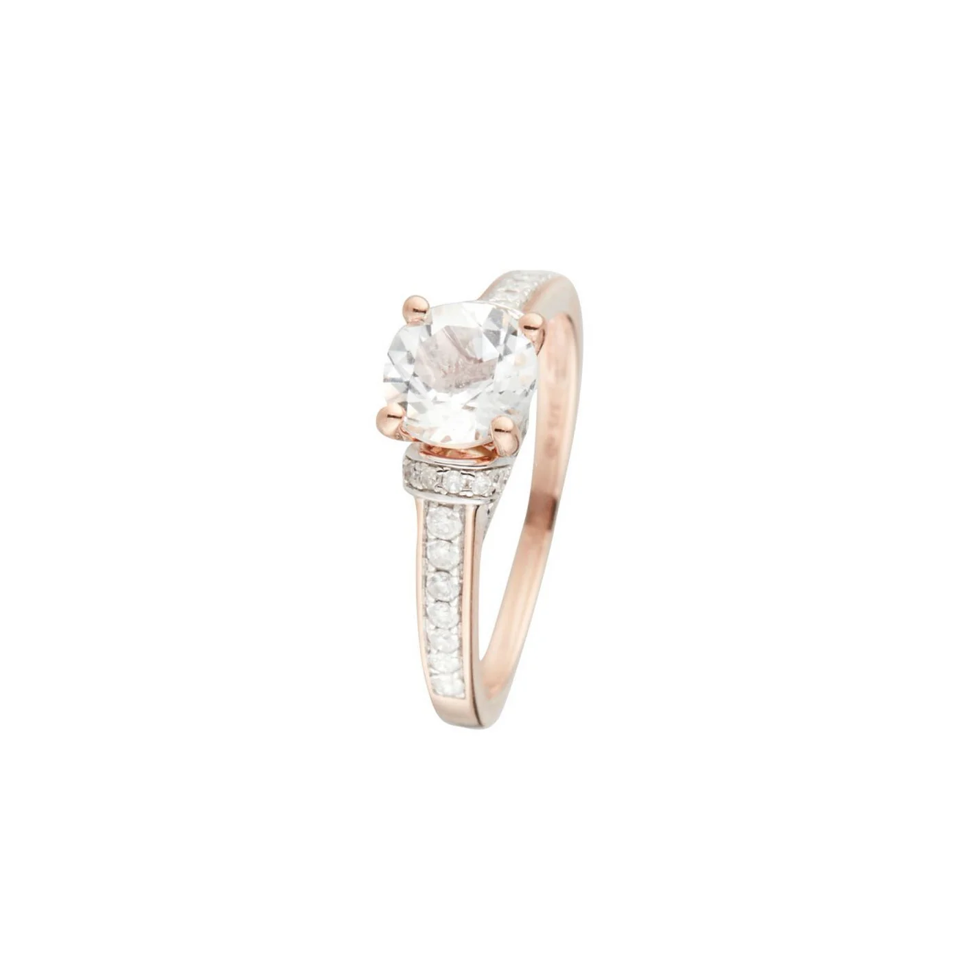 Bague "Chera" D 0,291/40 White Topaze 1,573/1 - Or Rose 375/1000 - Image 4