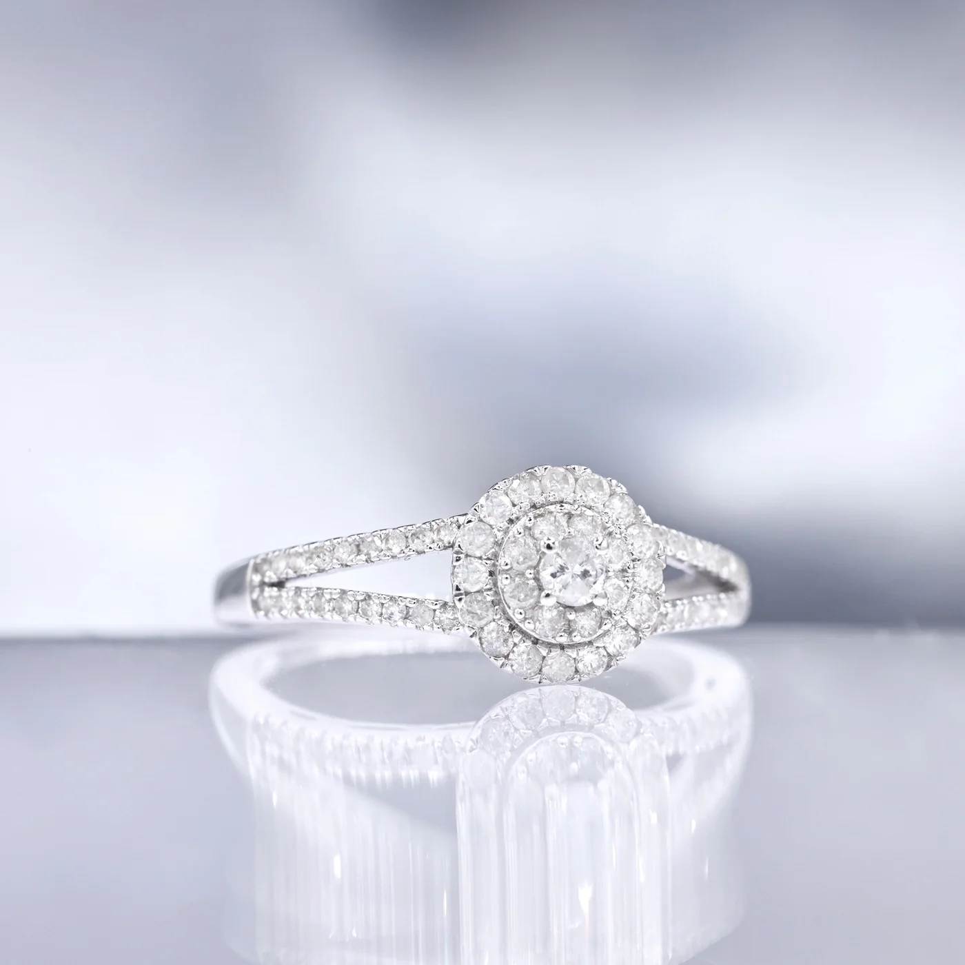 Bague "Jaya" D 0,482/61 - Or Blanc 375/1000 - Image 3