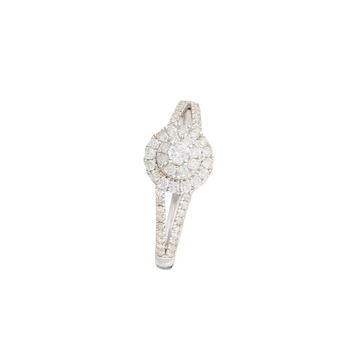 Bague "Jaya" D 0,482/61 - Or Blanc 375/1000 - Image 4