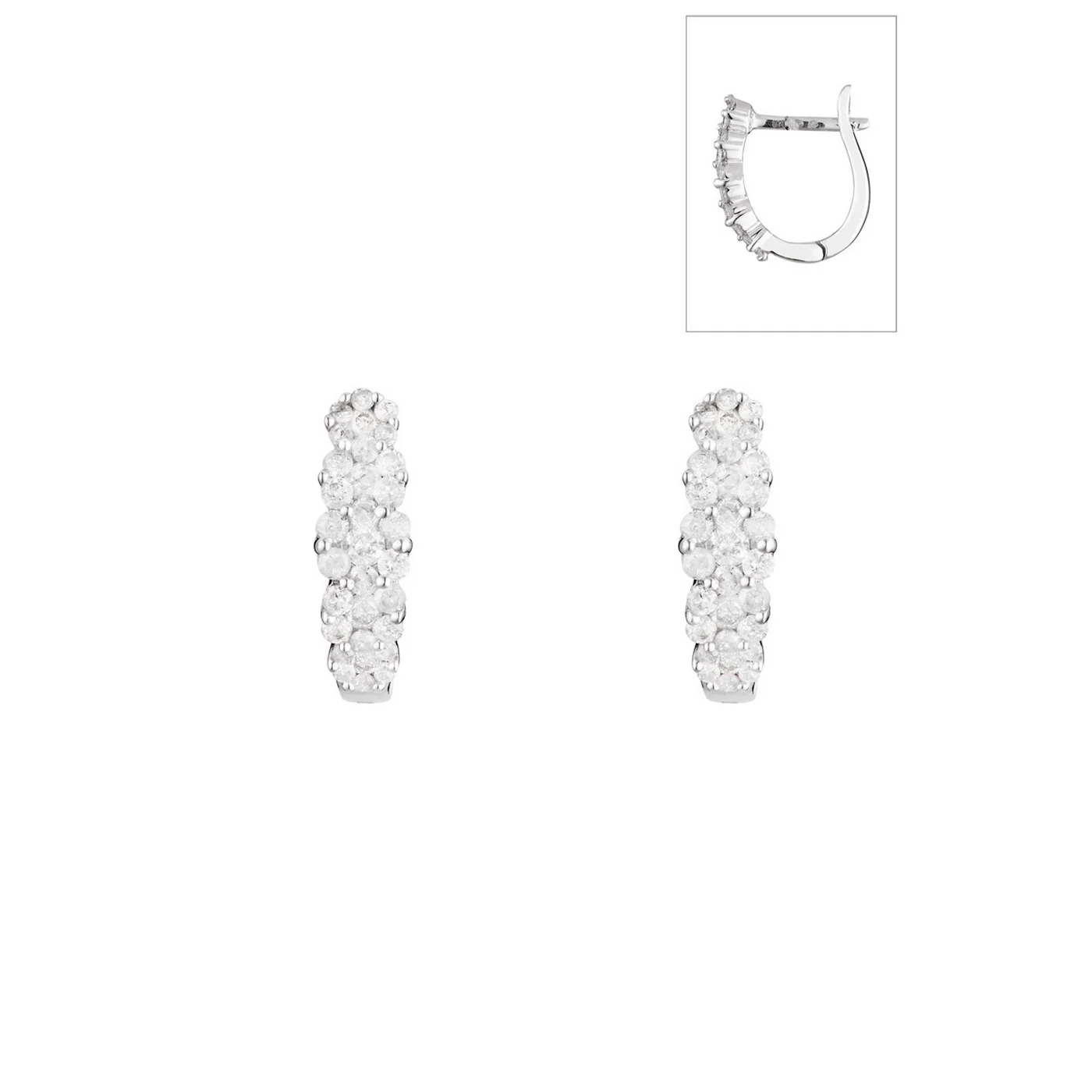 Boucles D'Oreilles "Merveilles De Lumières" Diamants 0,50/62 - Or Blanc 375/1000 - Image 2