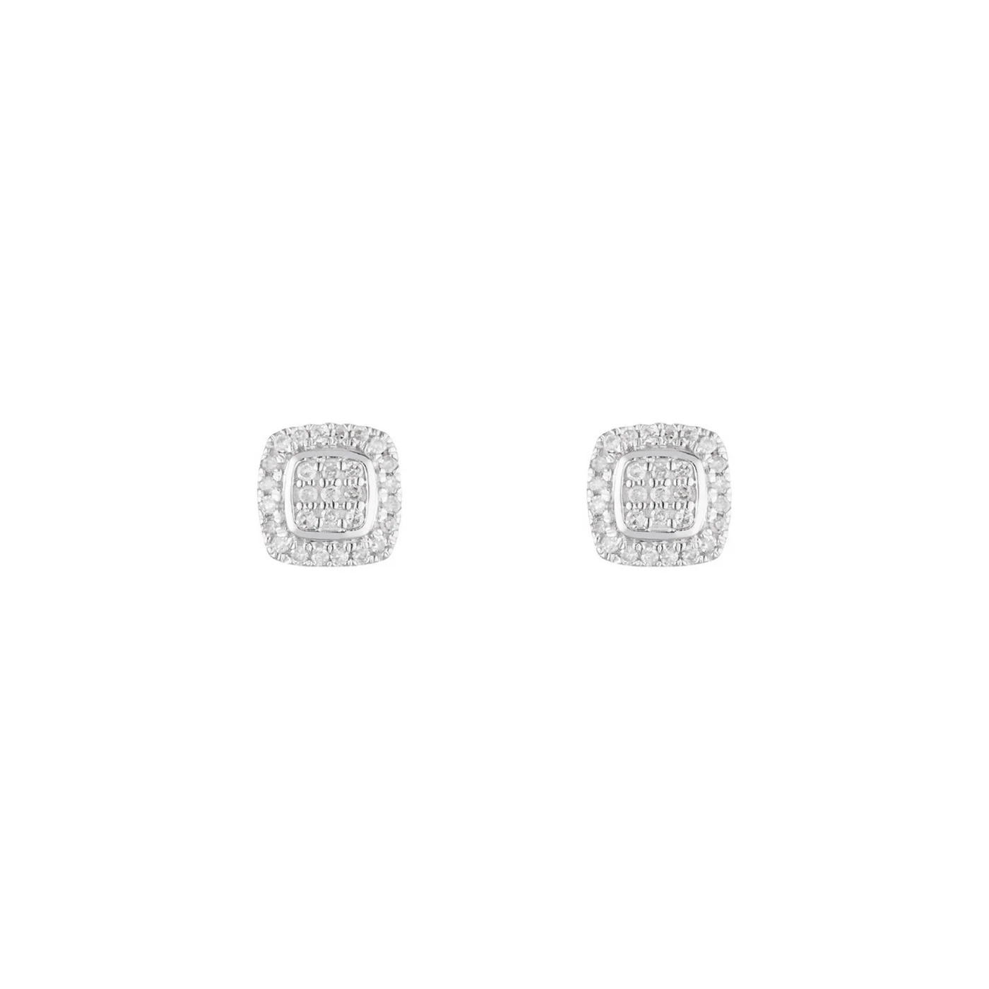 Boucles D'Oreilles "Sweet Illusion" Diamants 0,15/58 - Or Blanc 375/1000 - Image 2