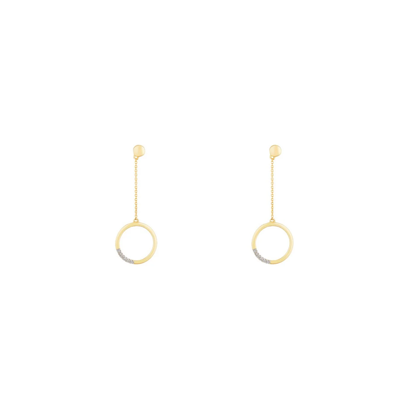 Boucles D'Oreilles "Alexa" D0,04/12 - Or Jaune 375/1000 - Image 2
