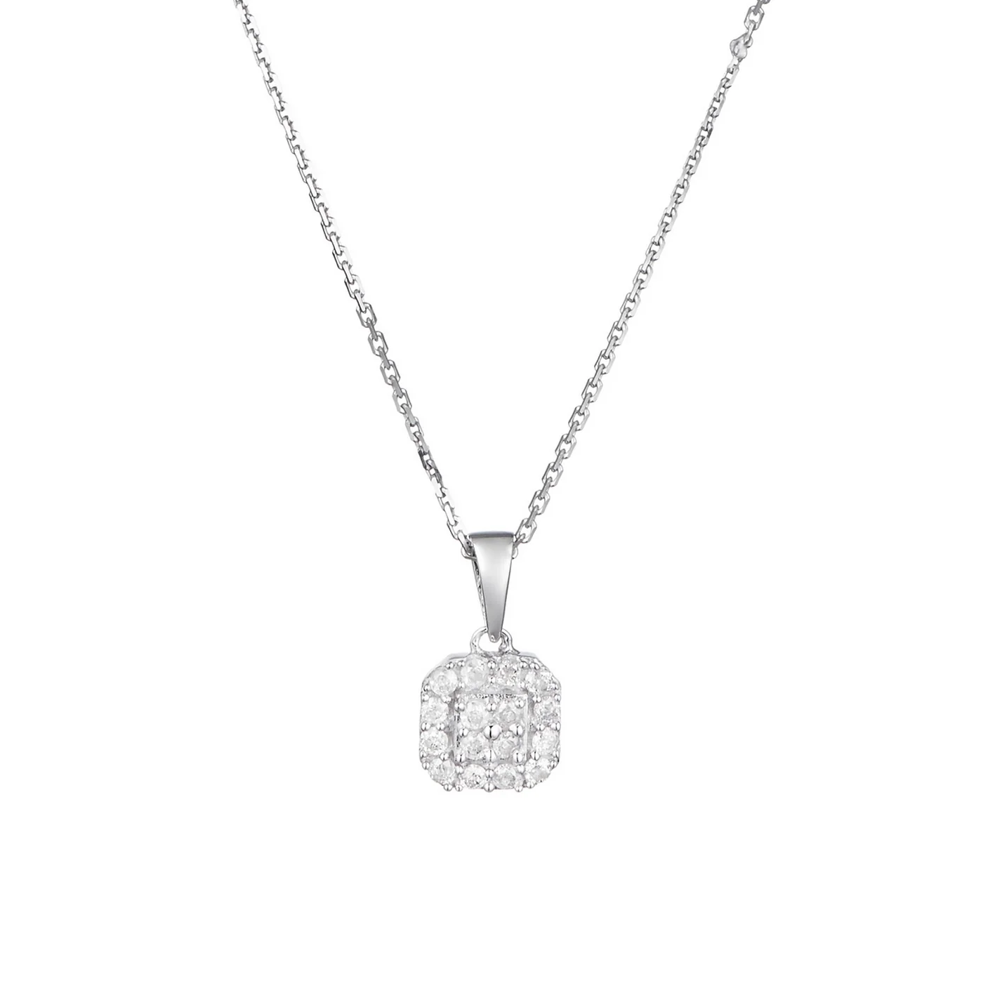 Pendentif "Carrie" Diamants 0,17/16 - Or Blanc 375/1000 - Image 2