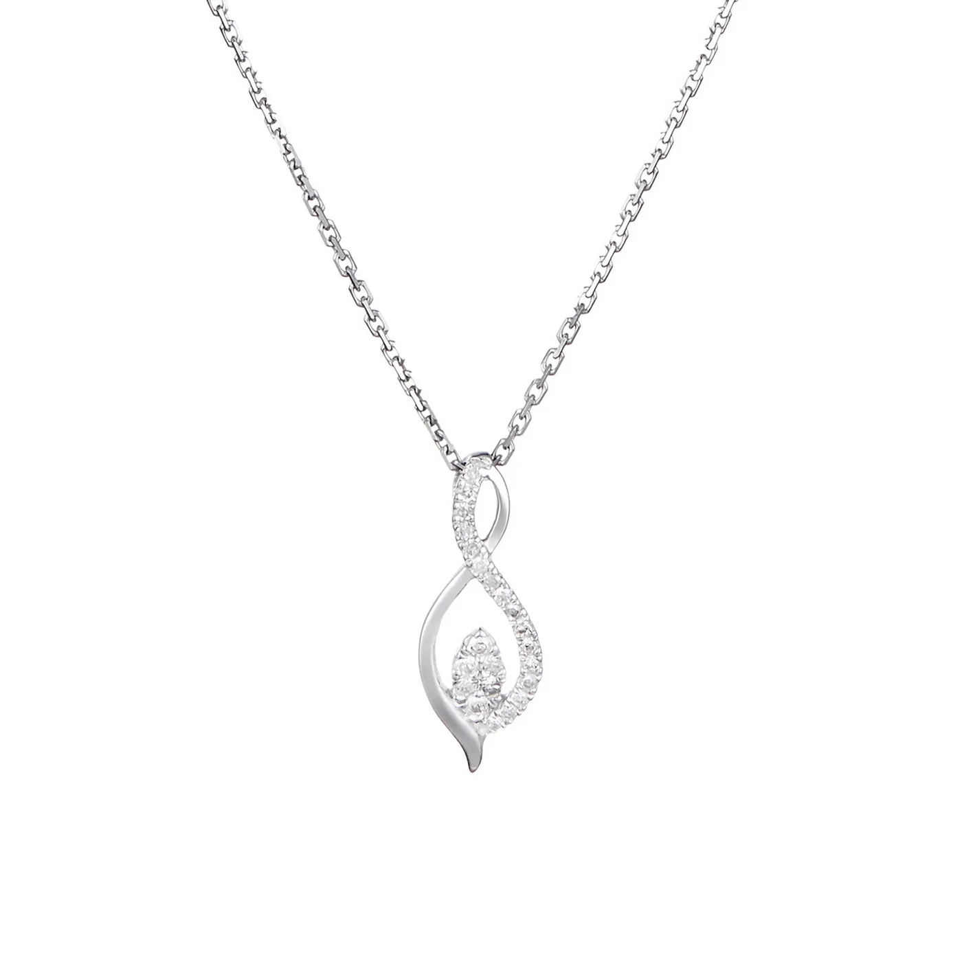 Pendentif "Luna" Diamants 0,07/22 - Or Blanc 375/1000 - Image 3