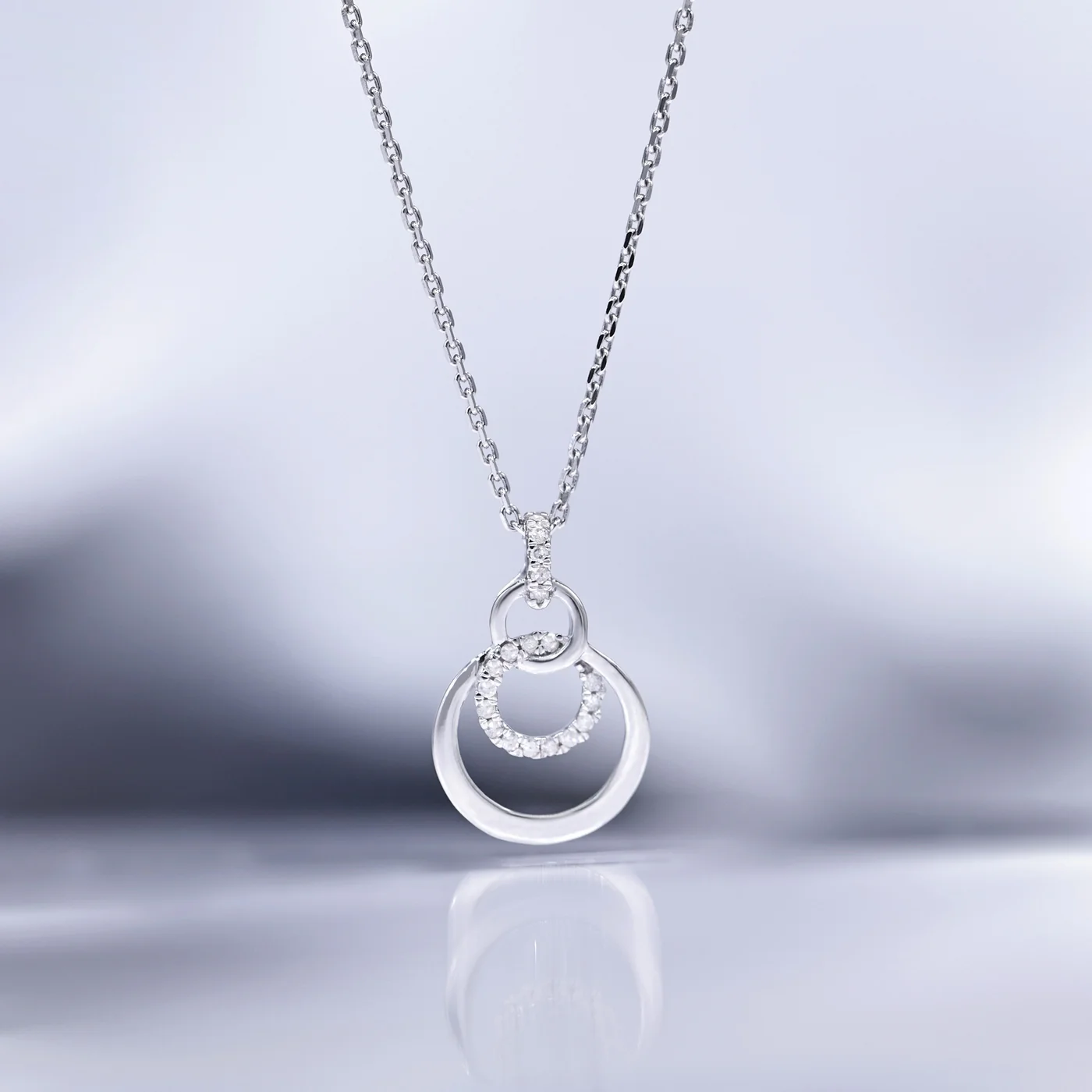 Pendentif "Nola" Diamants 0,06/19 - Or Blanc 375/1000 - Image 2