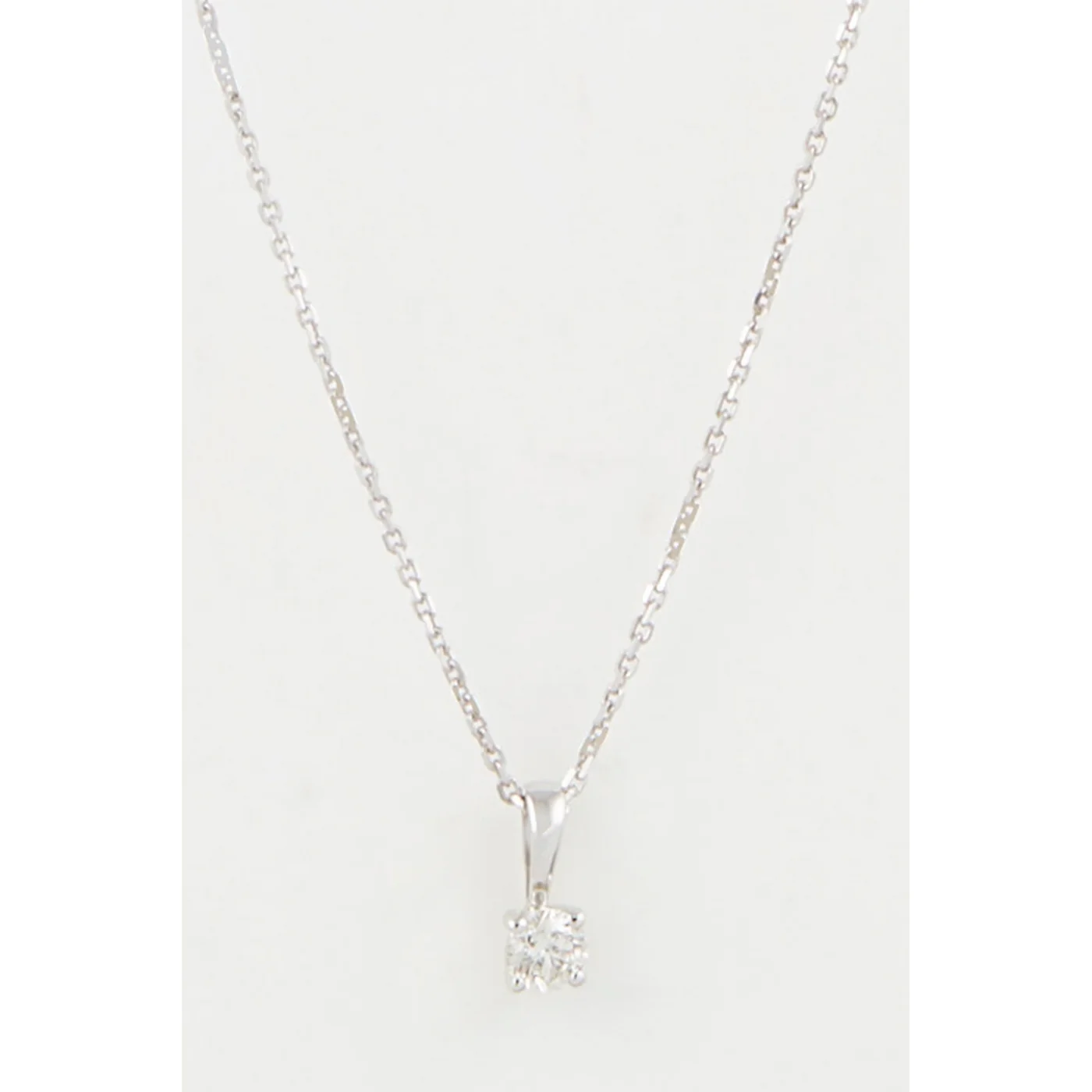 Pendentif "Laila" Diamant D 0,16/1 - Or Blanc 375/1000 - Image 2