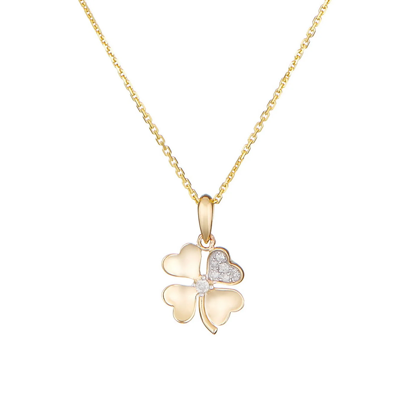 Pendentif "Dites-Le Avec Une Fleur" Diamants 0,05/7 - Or Jaune 375/1000 - Image 2