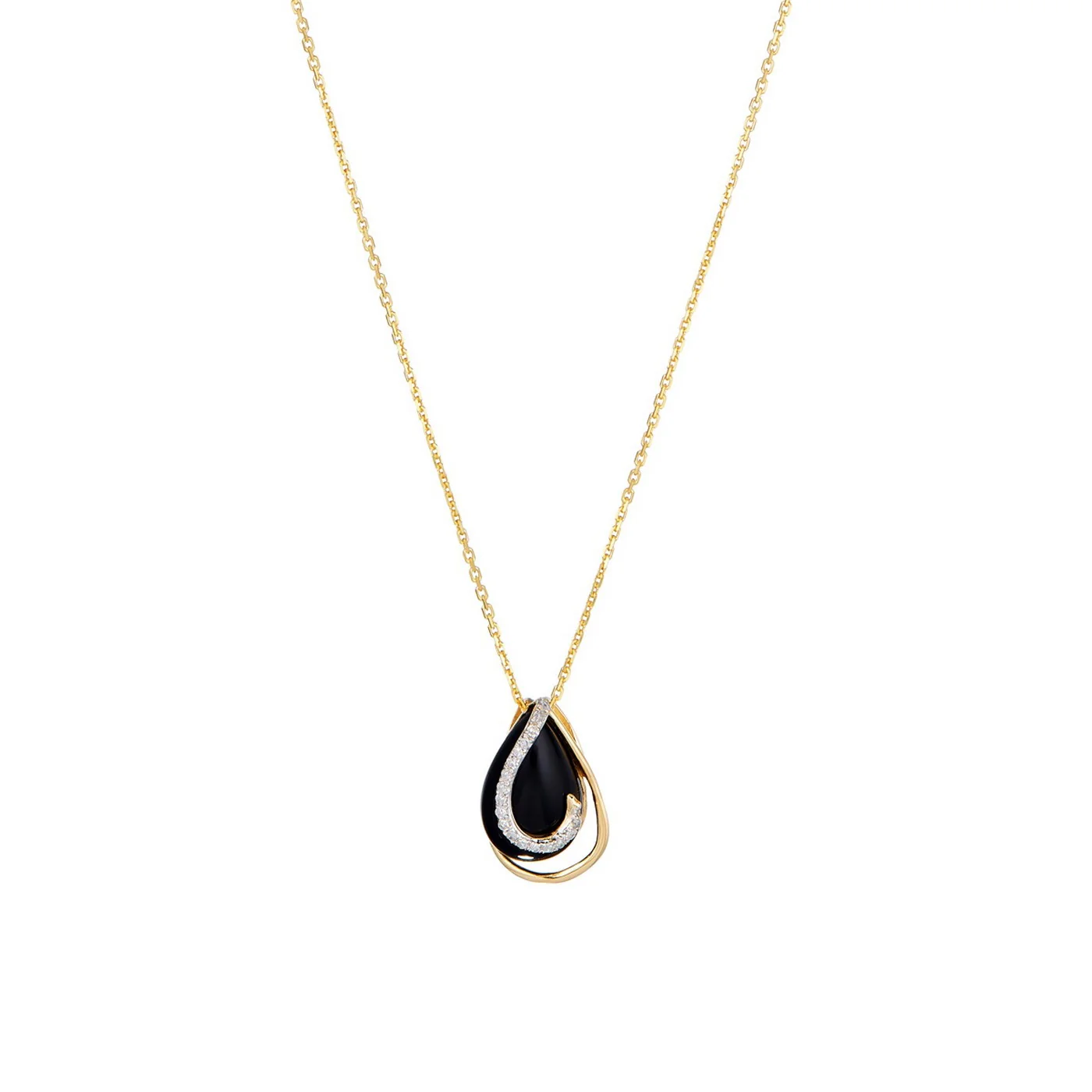 Pendentif "Galapagos" D0,06/18 & Agathe Noire - Or Jaune 375/1000 - Image 2