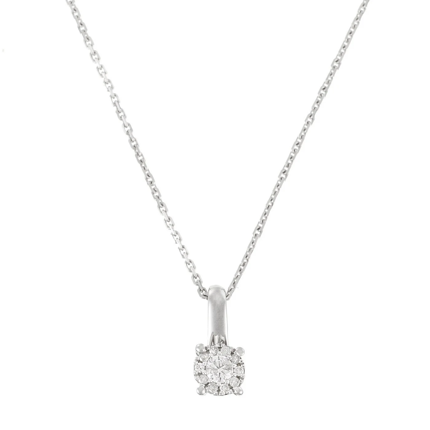 Pendentif "Akna" Diamants 0,11/11 - Or Blanc 375/1000 - Image 2