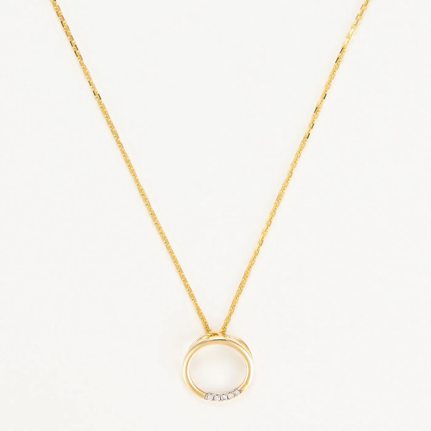 Pendentif "Cercle" Diamants 0,02/5 - Or Jaune 375/1000 - Image 3