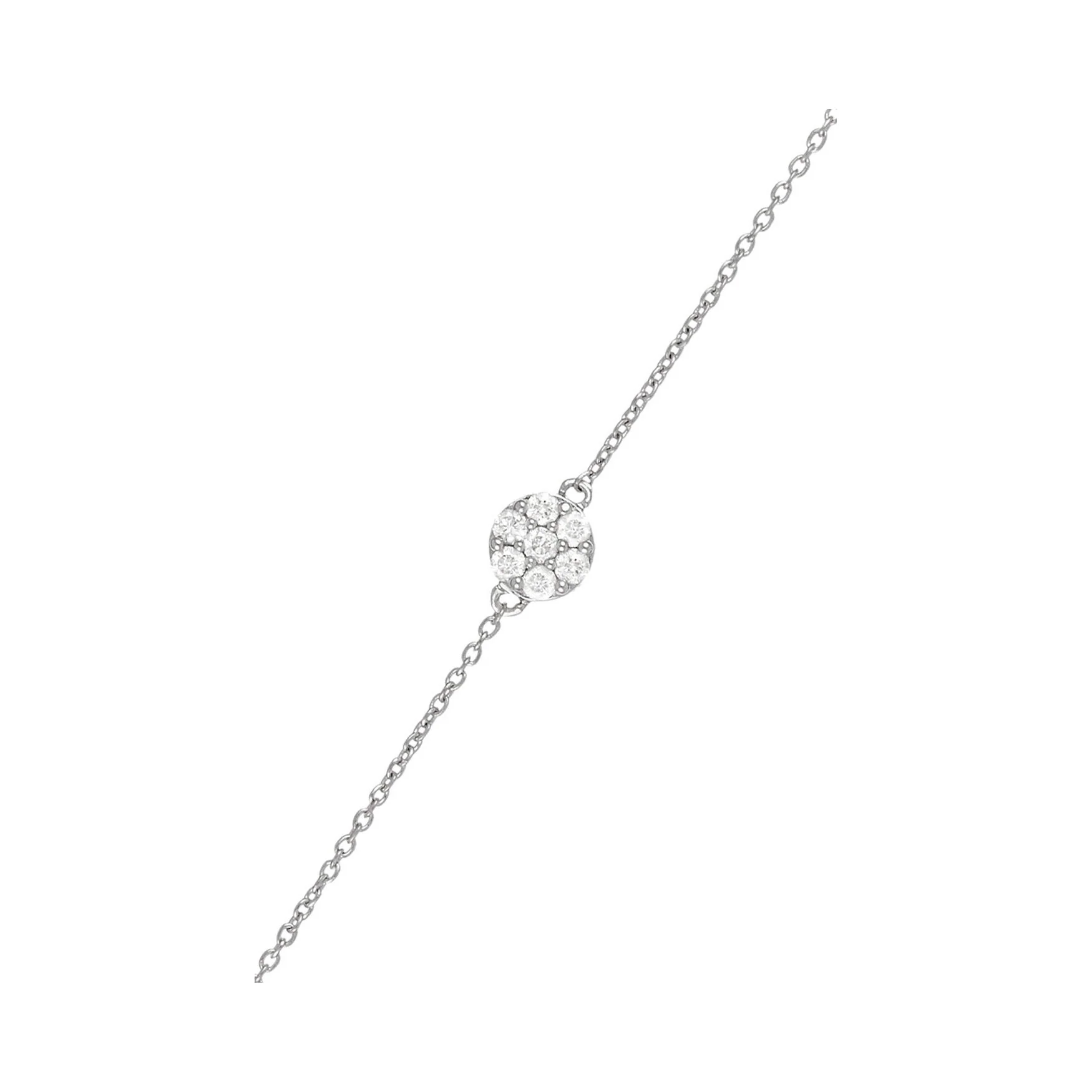 Bracelet "A La Folie, Pour La Vie" Diamants 0,15/7 - Or Blanc 375/1000 - Image 2