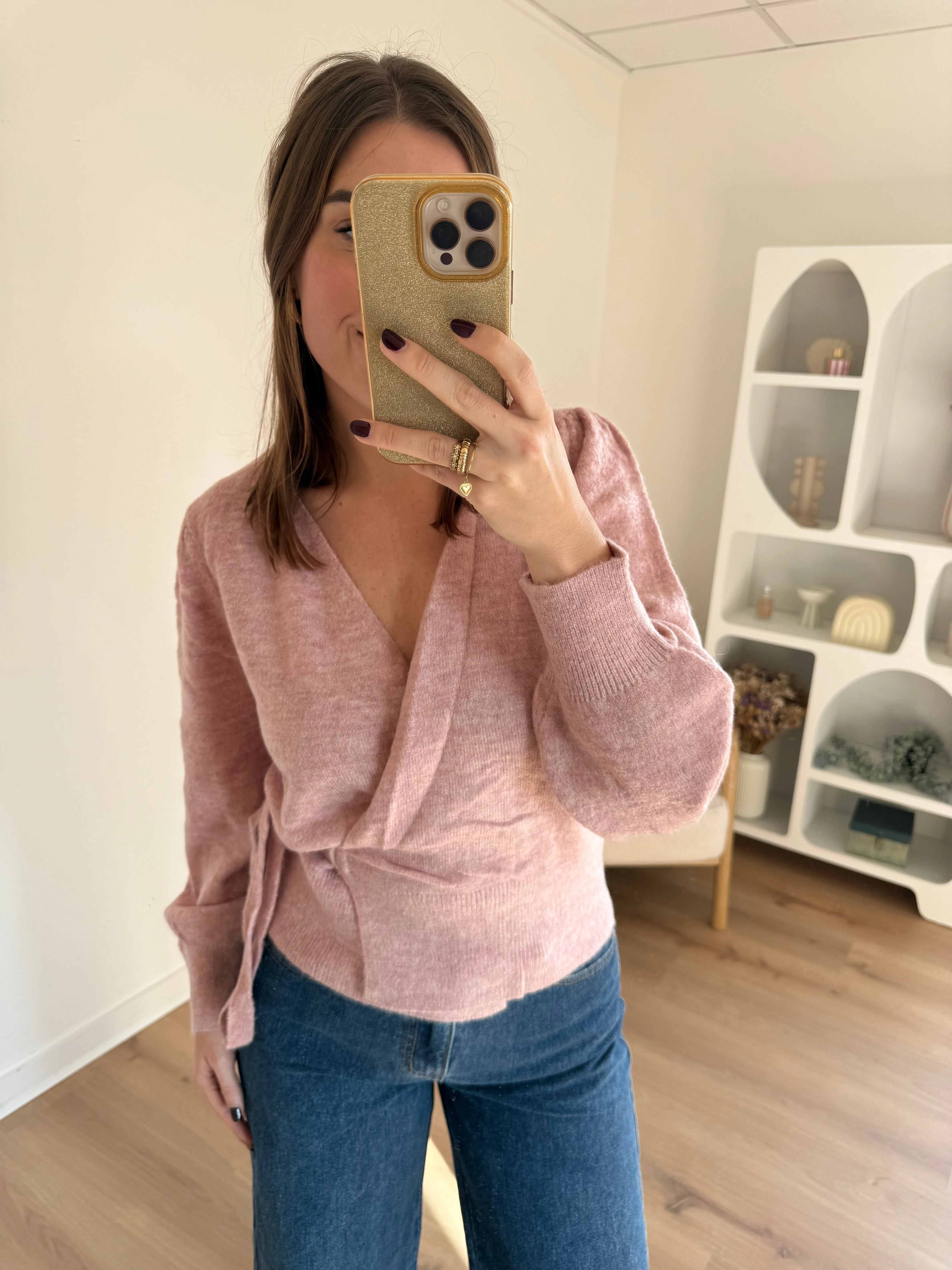 Cardigan À Noeud En Laine Et Mohair Pia Rose - Image 10