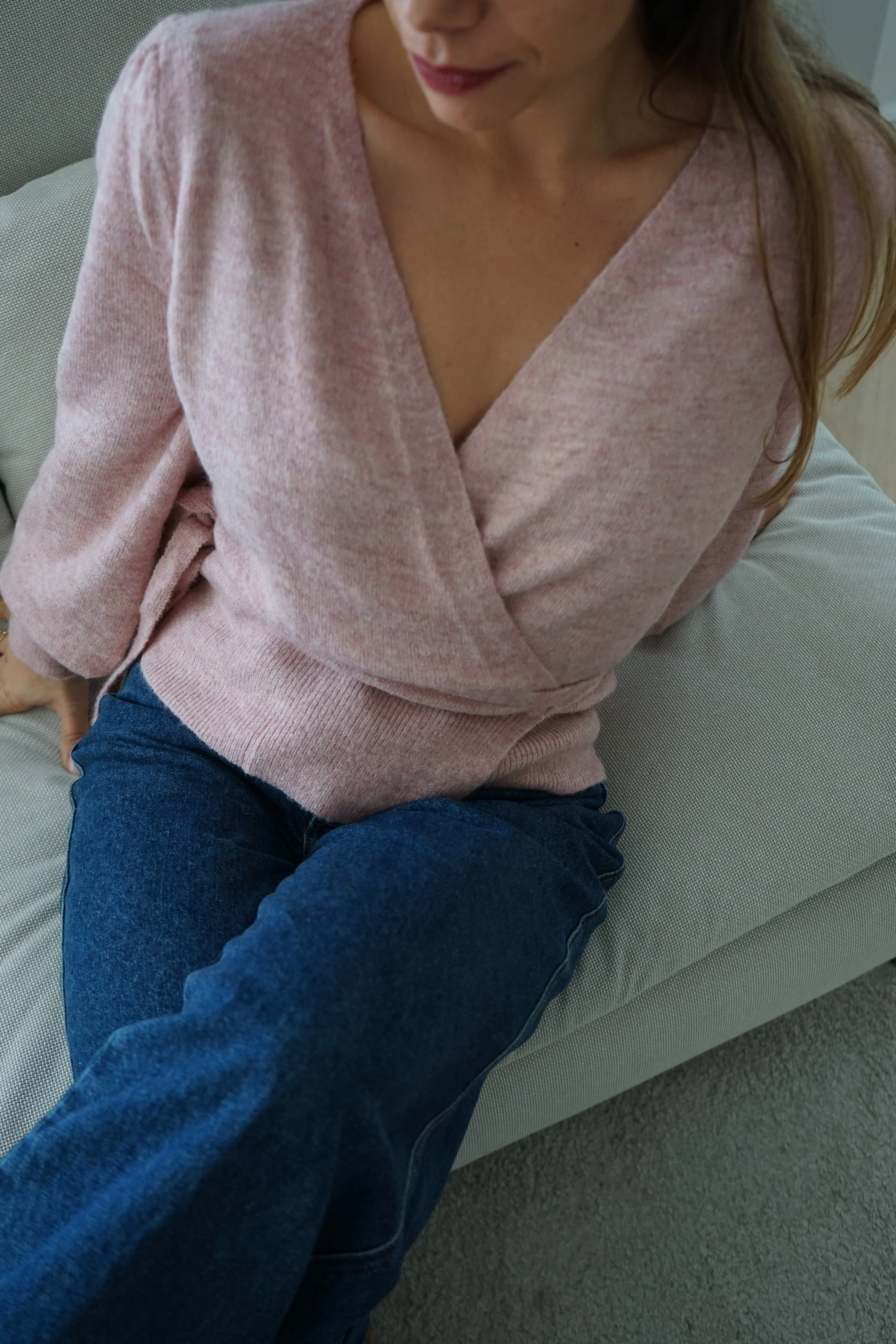 Cardigan À Noeud En Laine Et Mohair Pia Rose - Image 4