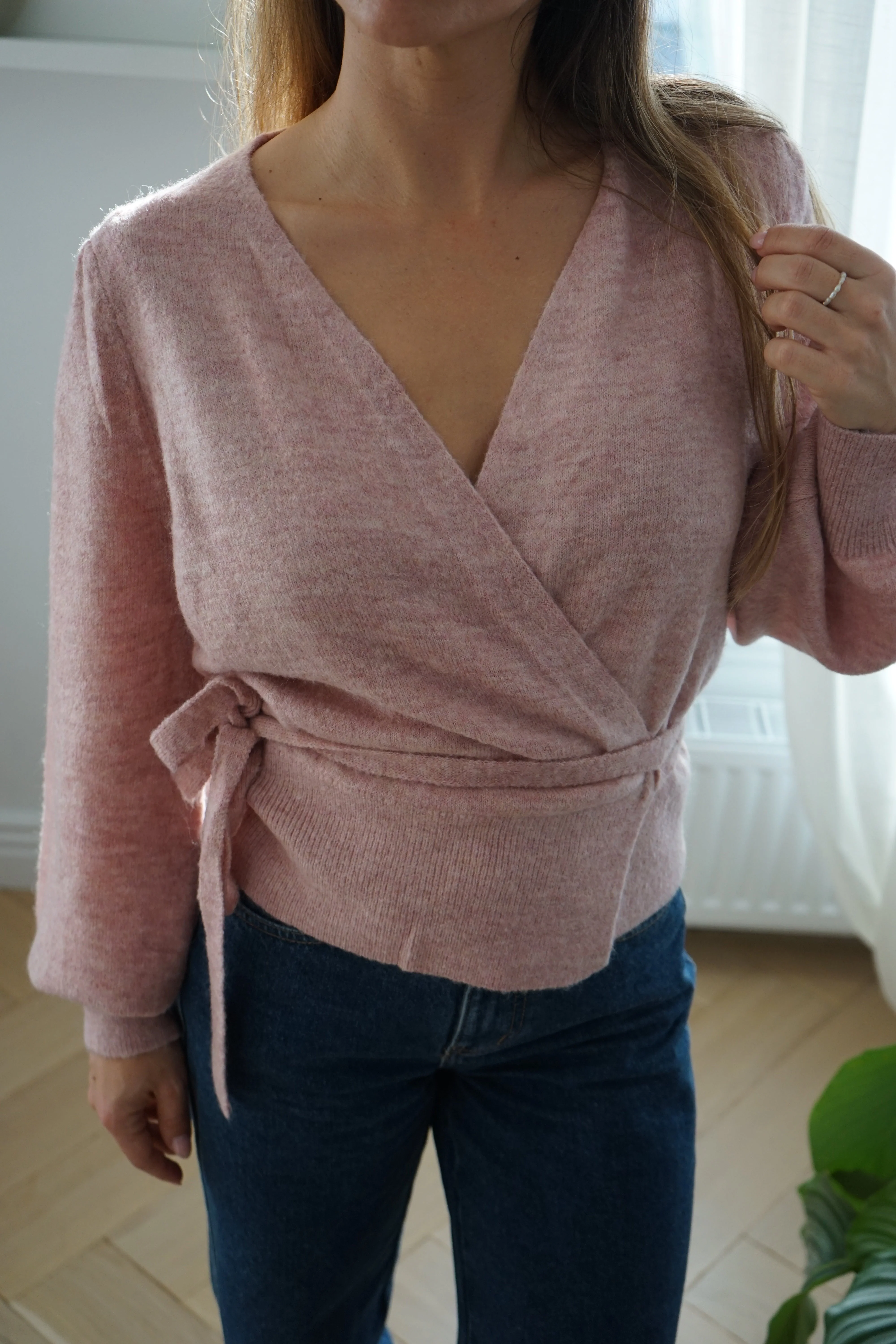 Cardigan À Noeud En Laine Et Mohair Pia Rose - Image 6