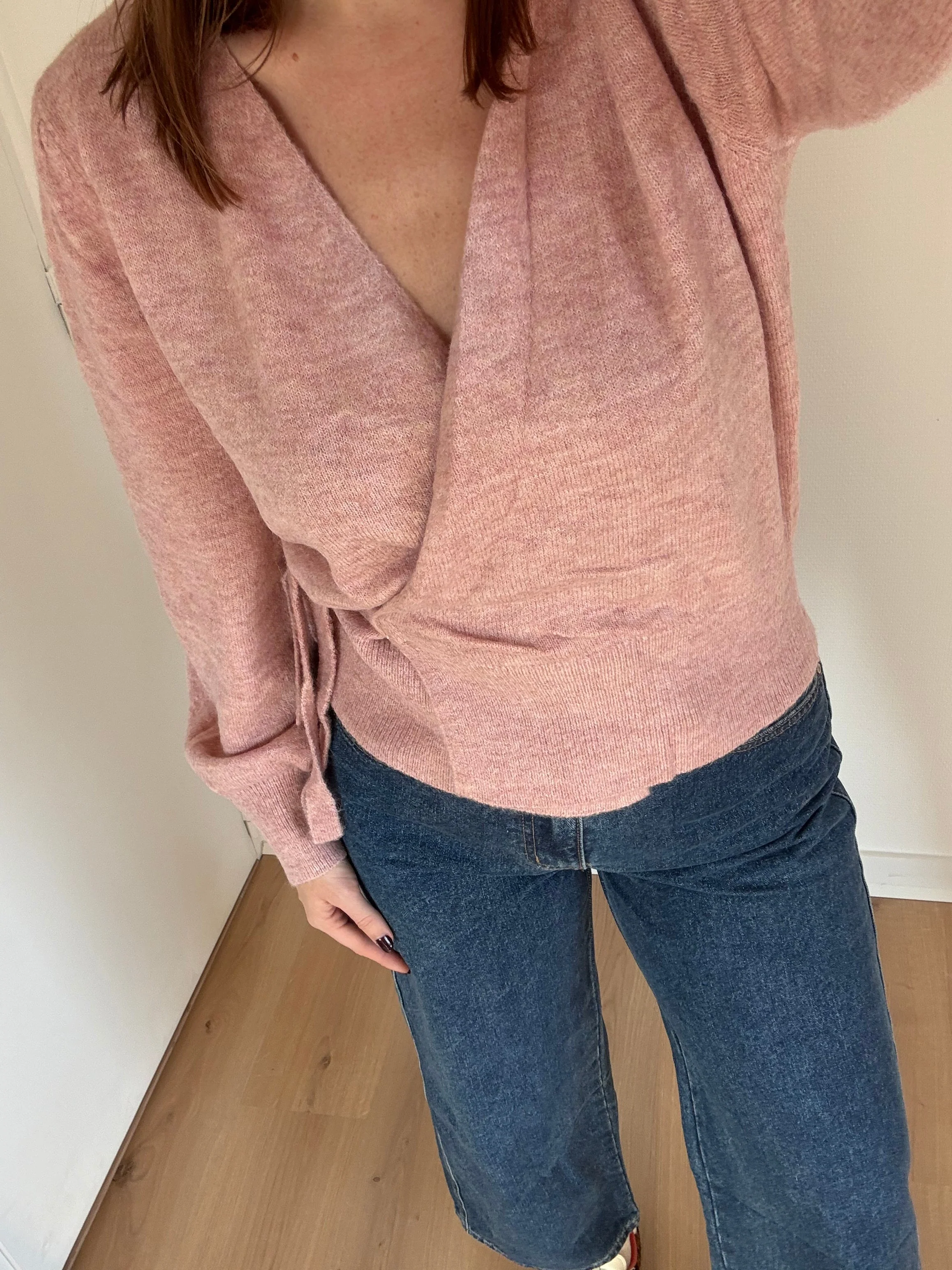Cardigan À Noeud En Laine Et Mohair Pia Rose - Image 9