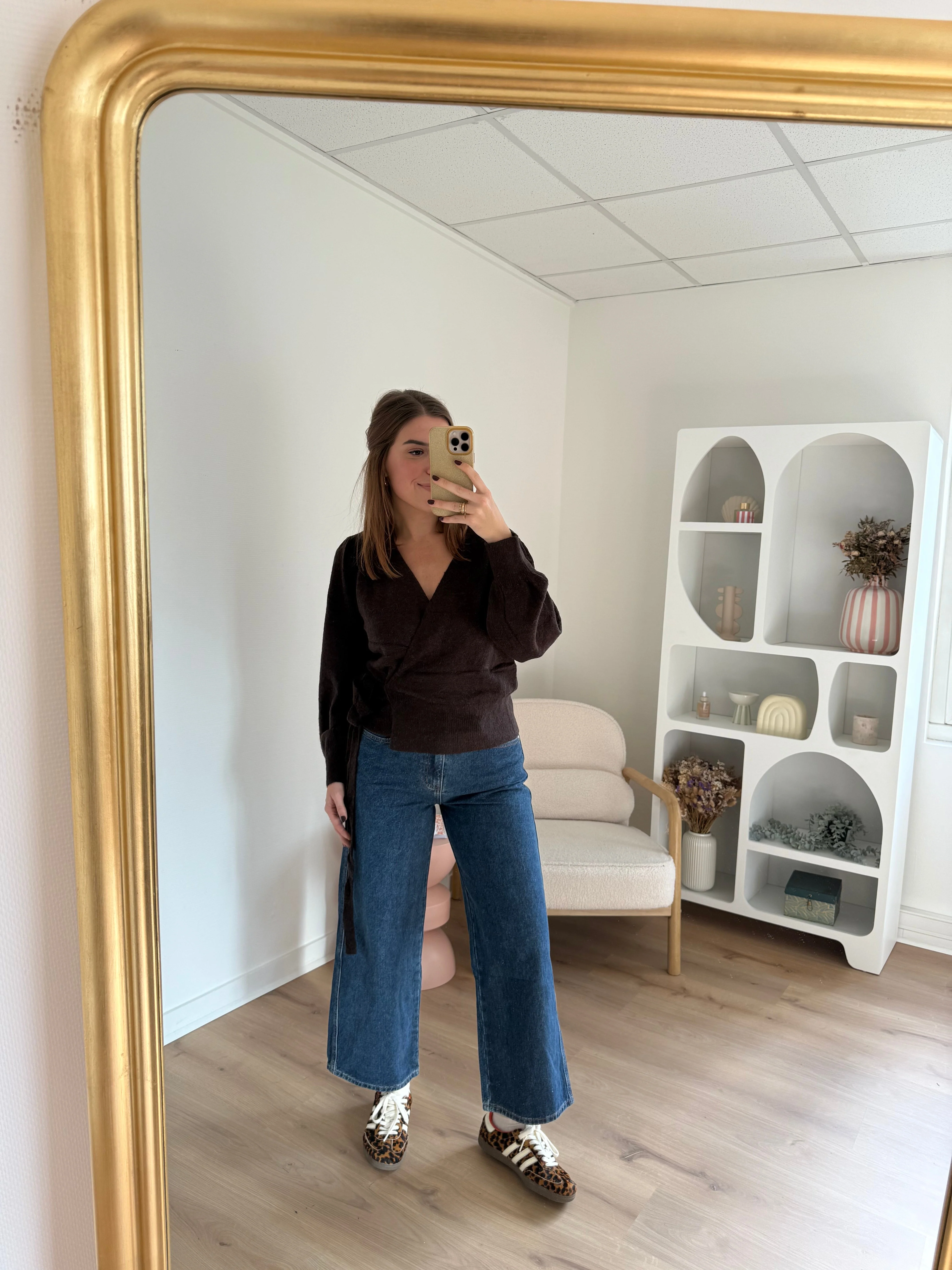 Cardigan À Noeud En Laine Et Mohair Pia Chocolat - Image 7