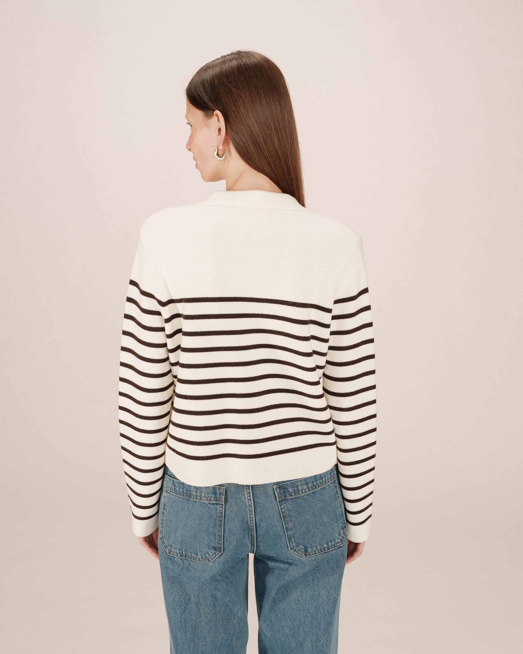 Cardigan Boutonne Ecru Sailor - Image 5