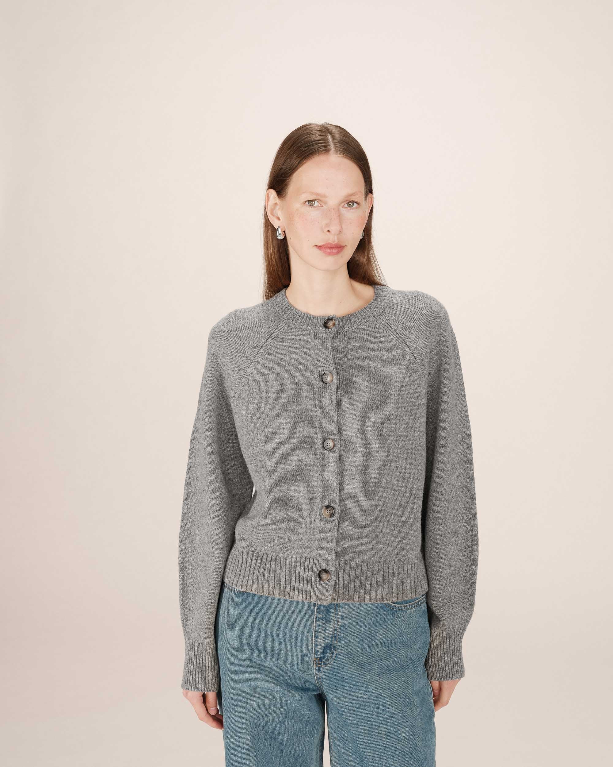 Cardigan Boutonne Gris Sanders - Image 4
