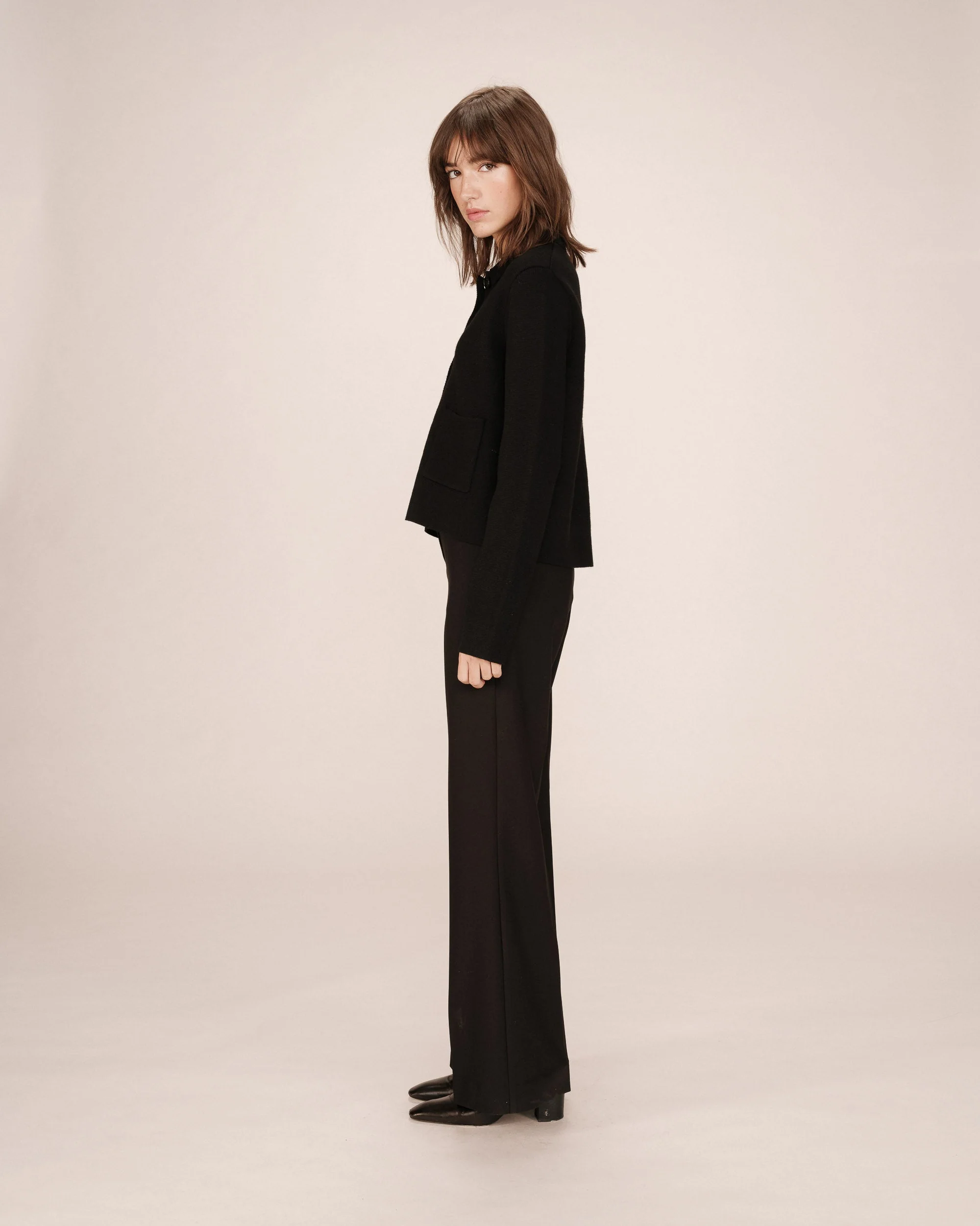 Cardigan Boutonne Noir Sailor - Image 4