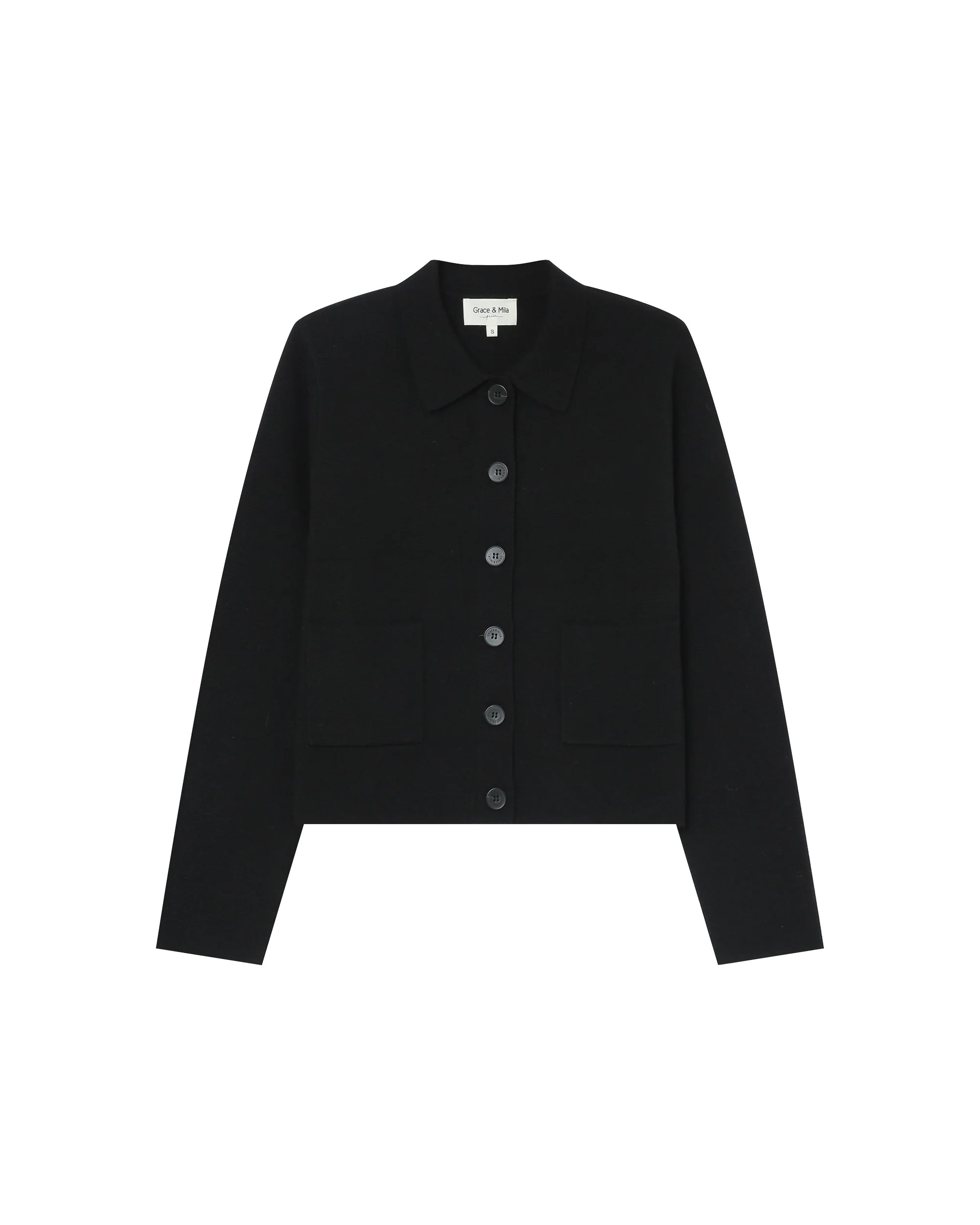 Cardigan Boutonne Noir Sailor - Image 6