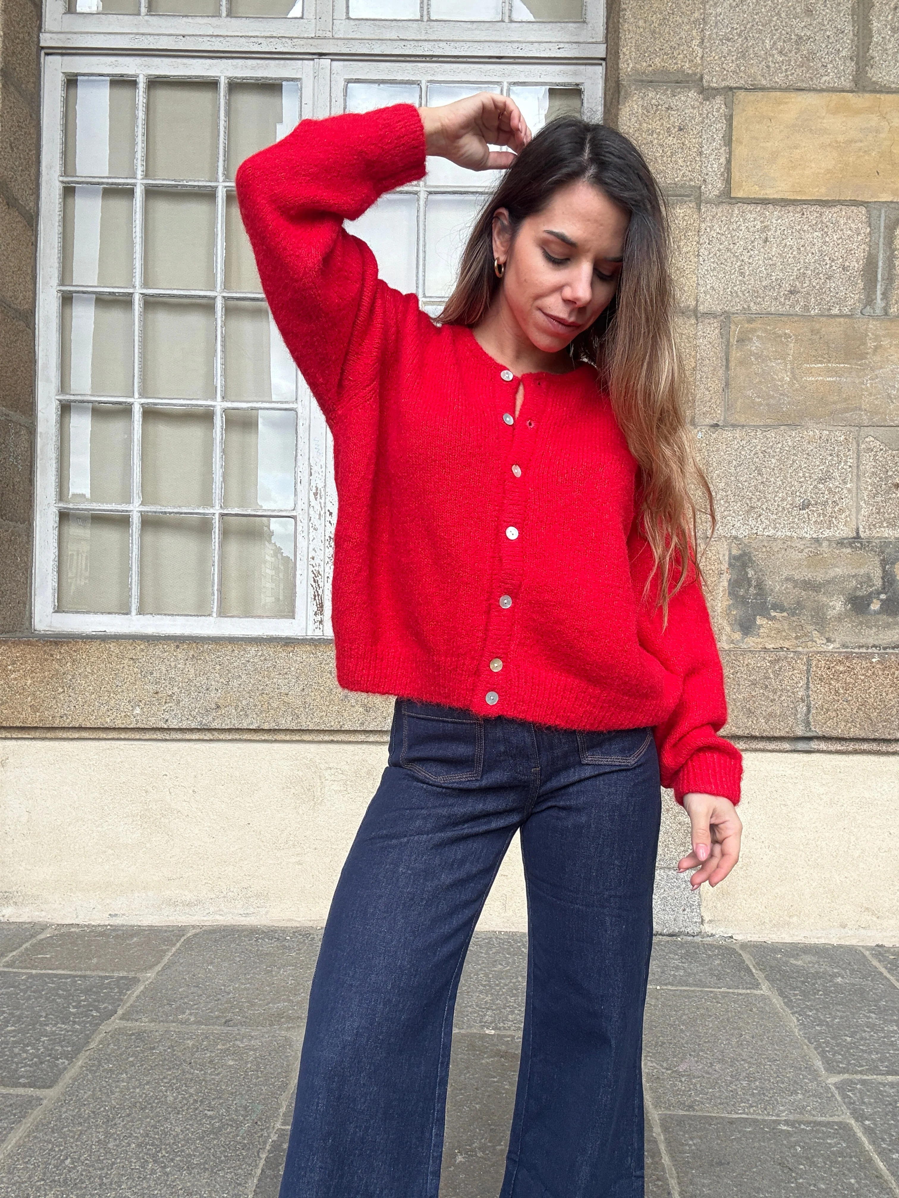 Cardigan Charlie Rouge - Image 11