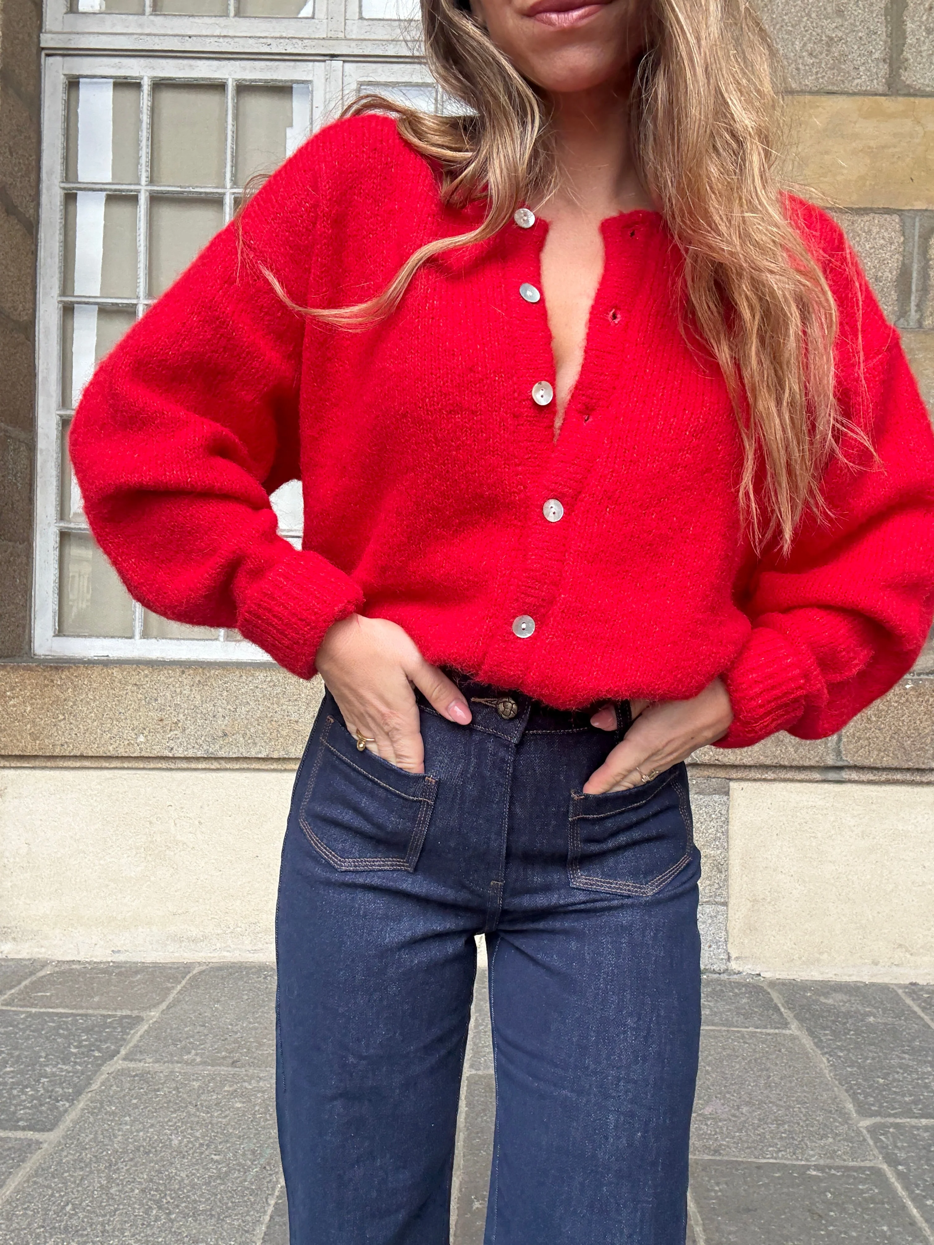 Cardigan Charlie Rouge - Image 4