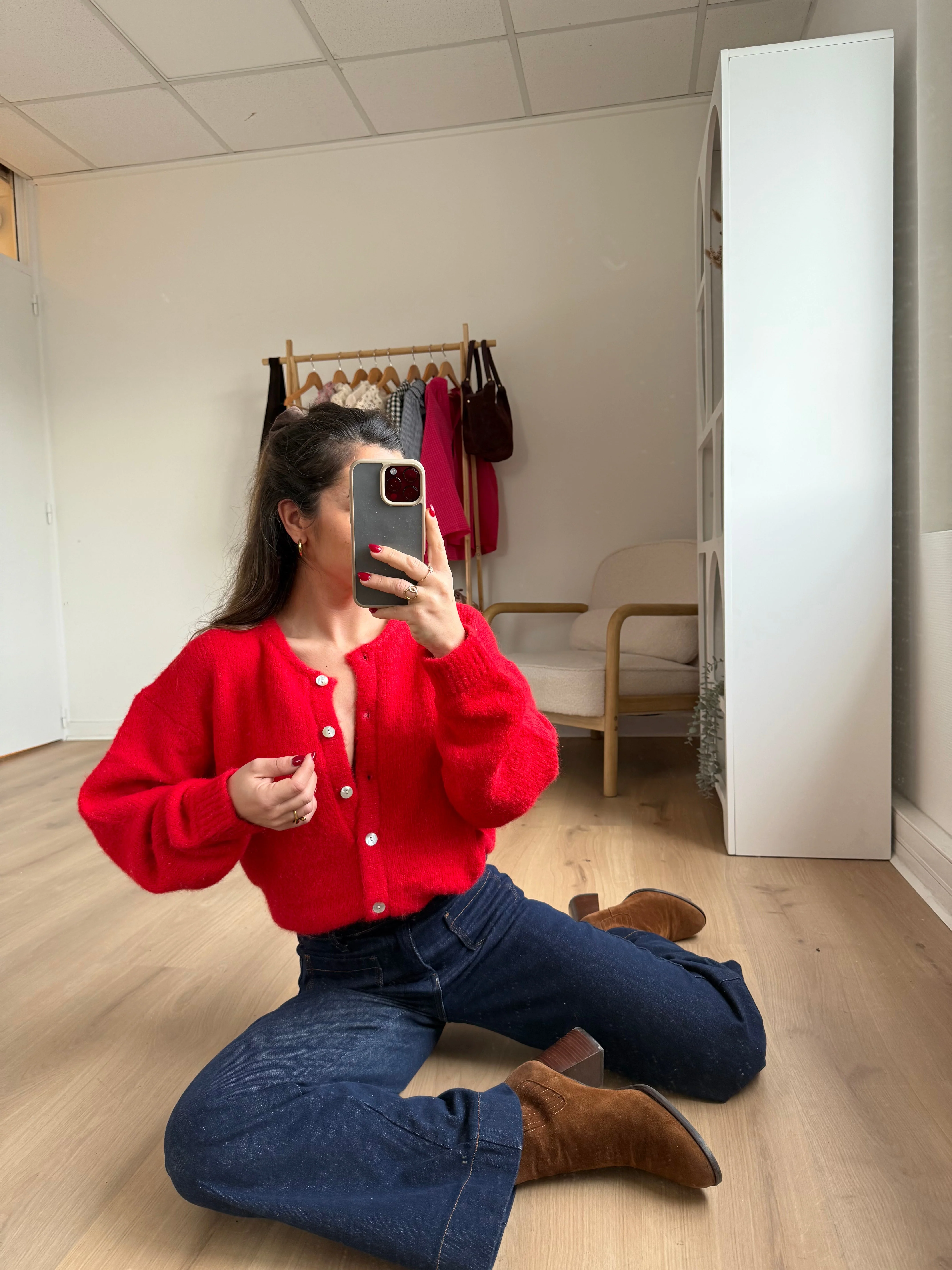 Cardigan Charlie Rouge - Image 6
