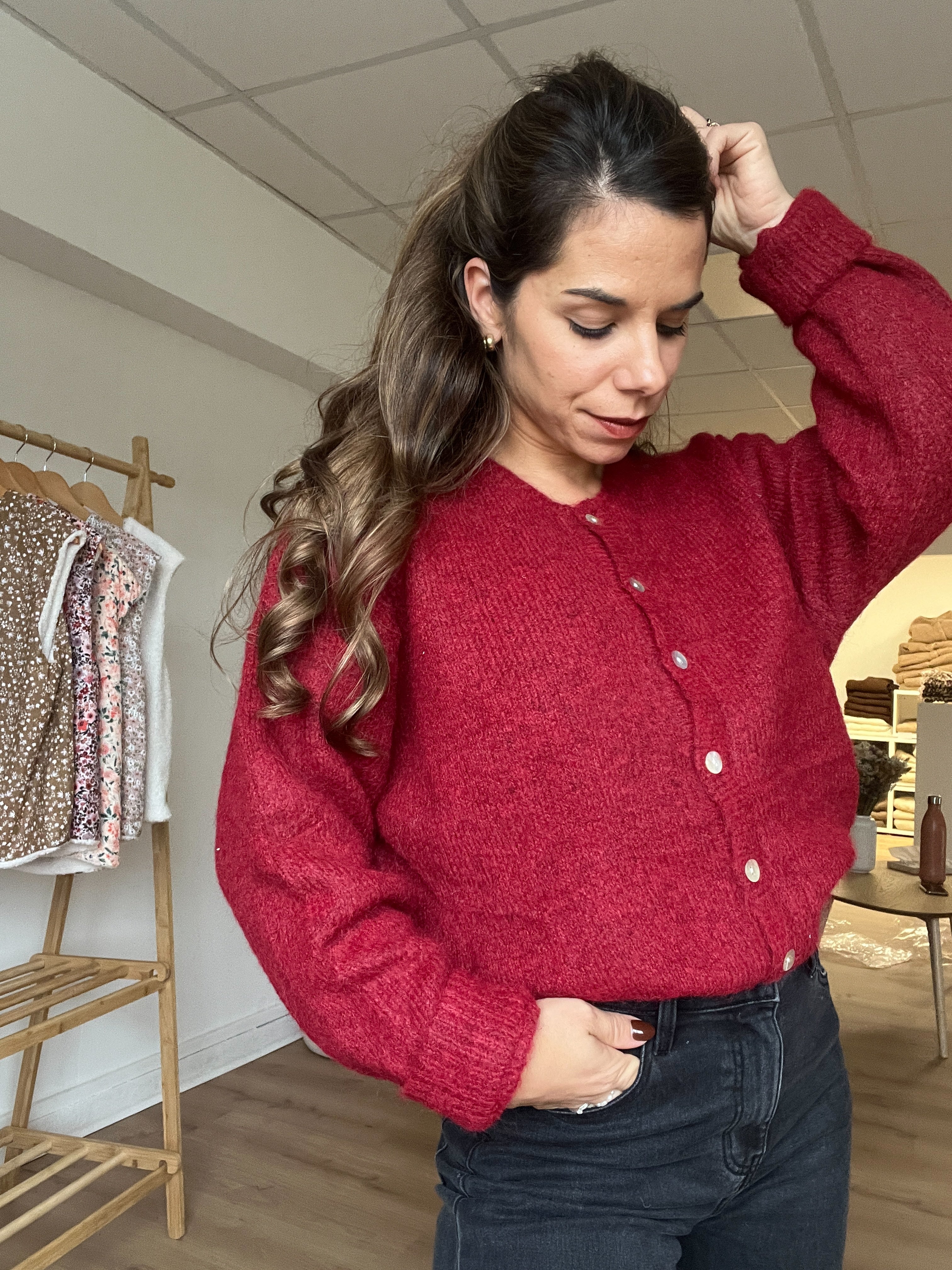 Cardigan Charlie Bordeaux - Image 4