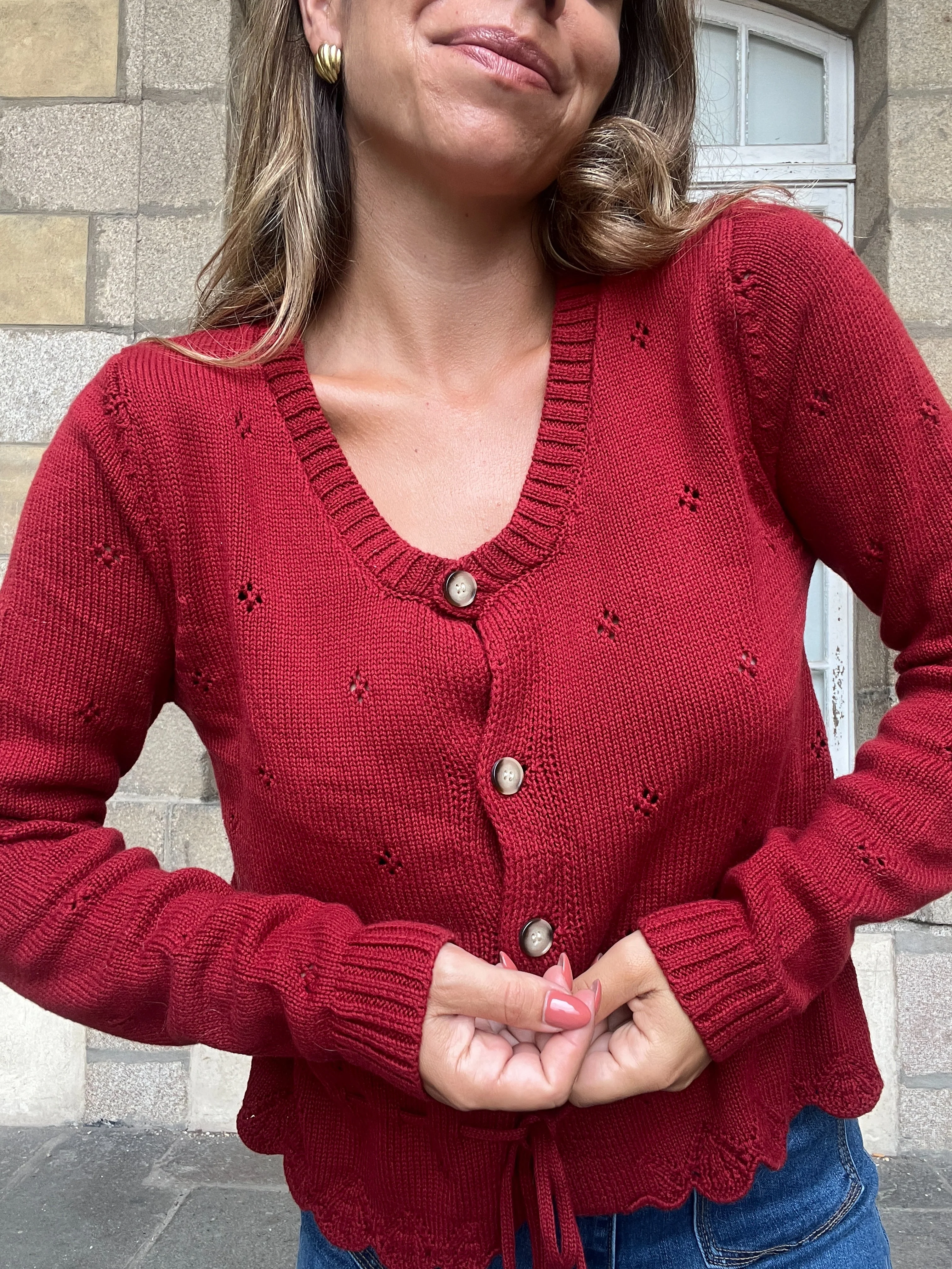 Cardigan Emma Bordeaux - Image 3