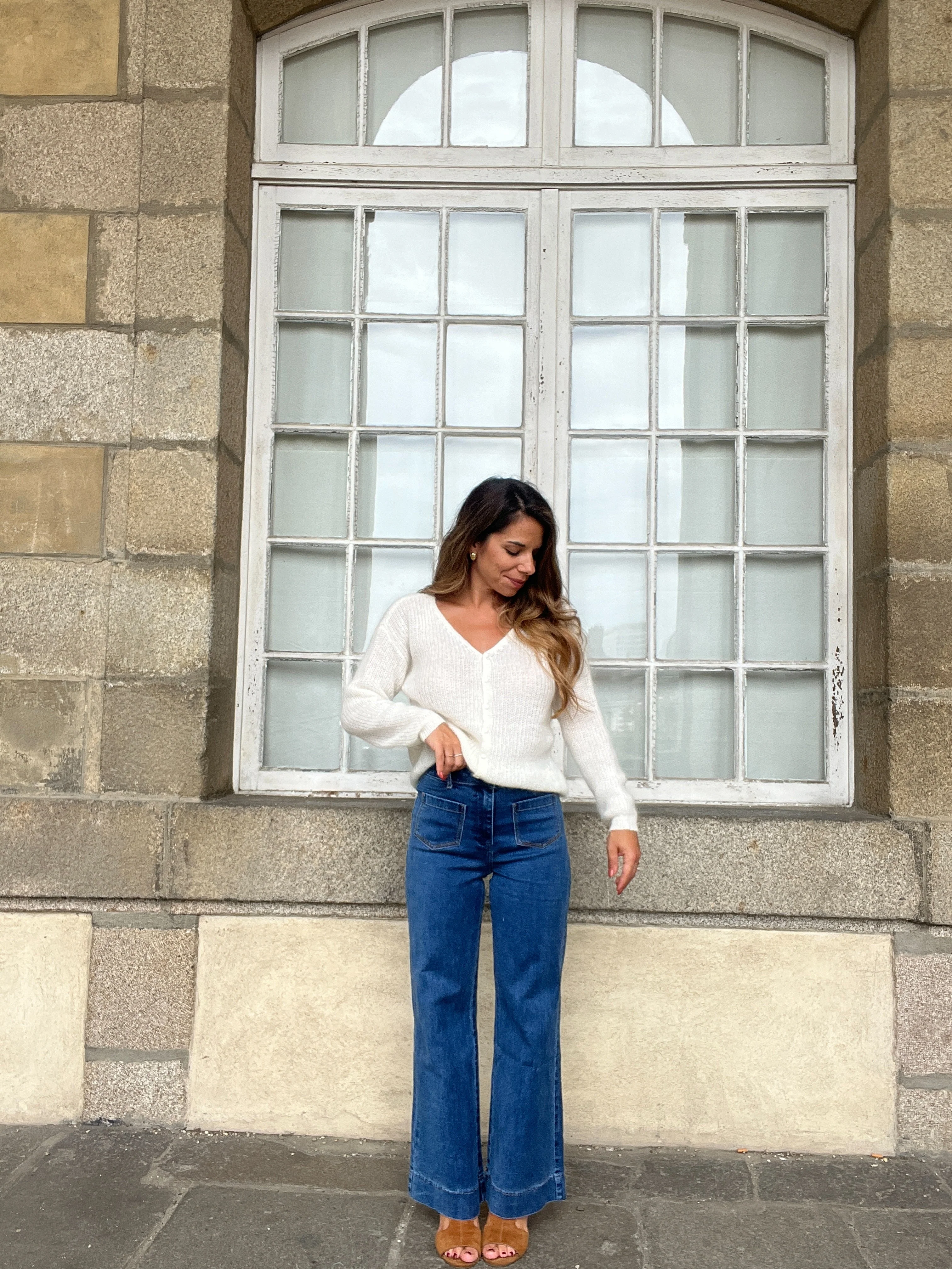Cardigan En Laine Blanc Alice - Image 7
