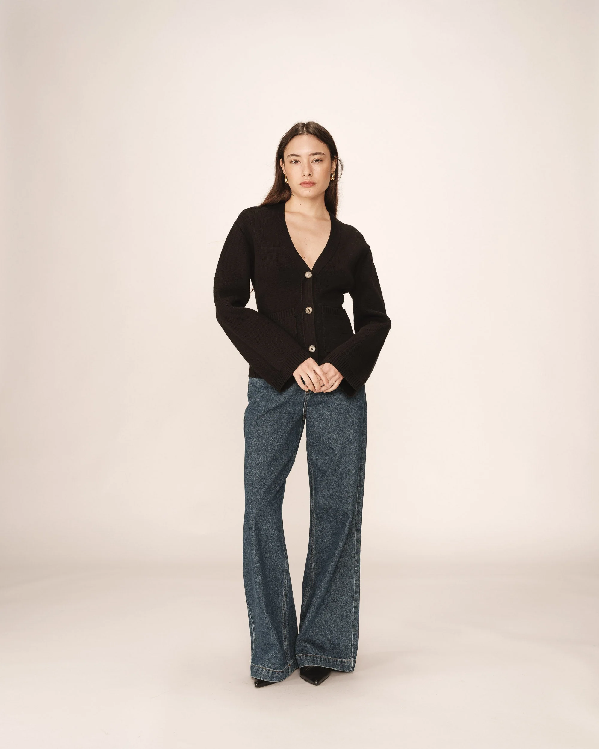 Cardigan Noir Paolino - Image 3