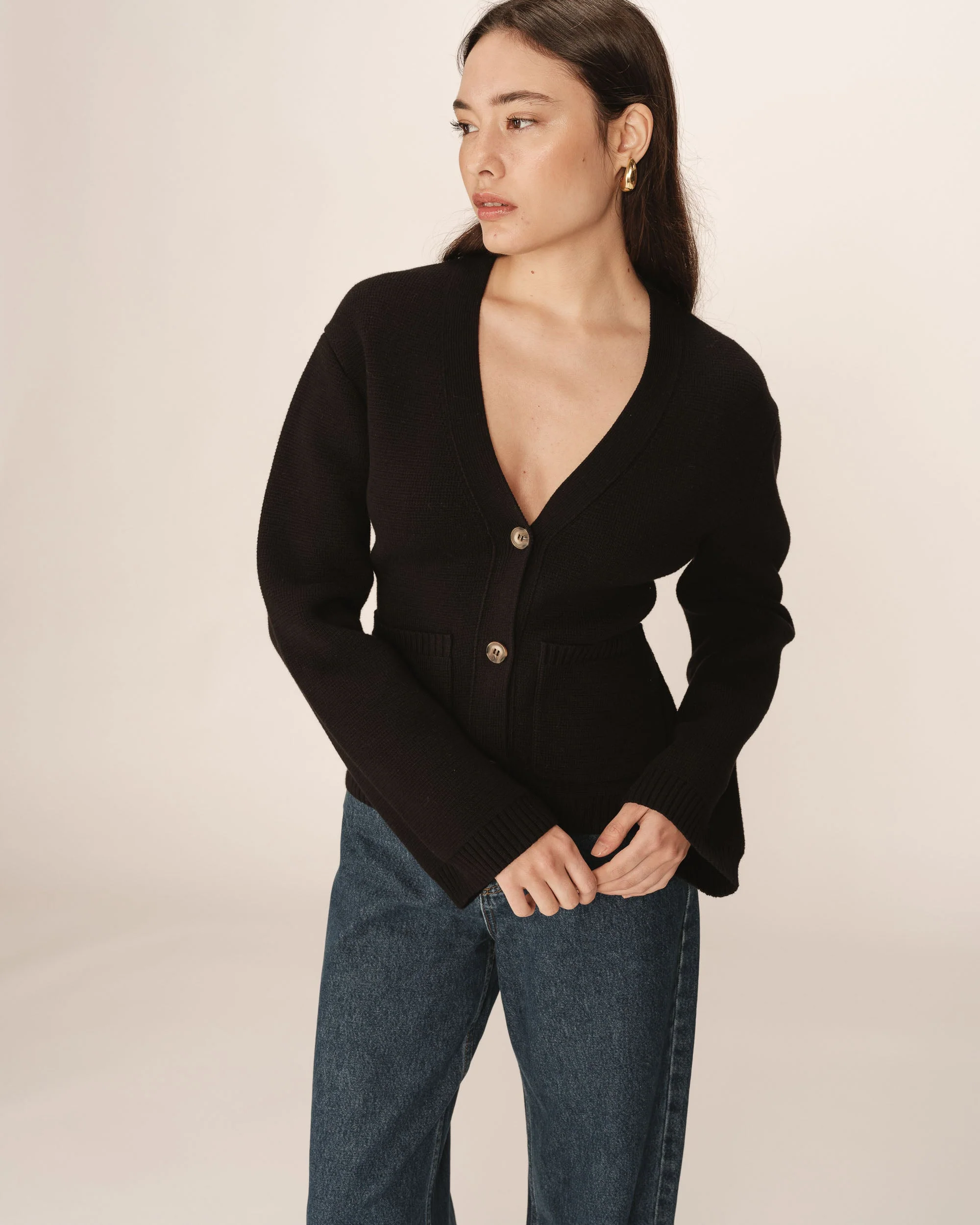 Cardigan Noir Paolino - Image 4