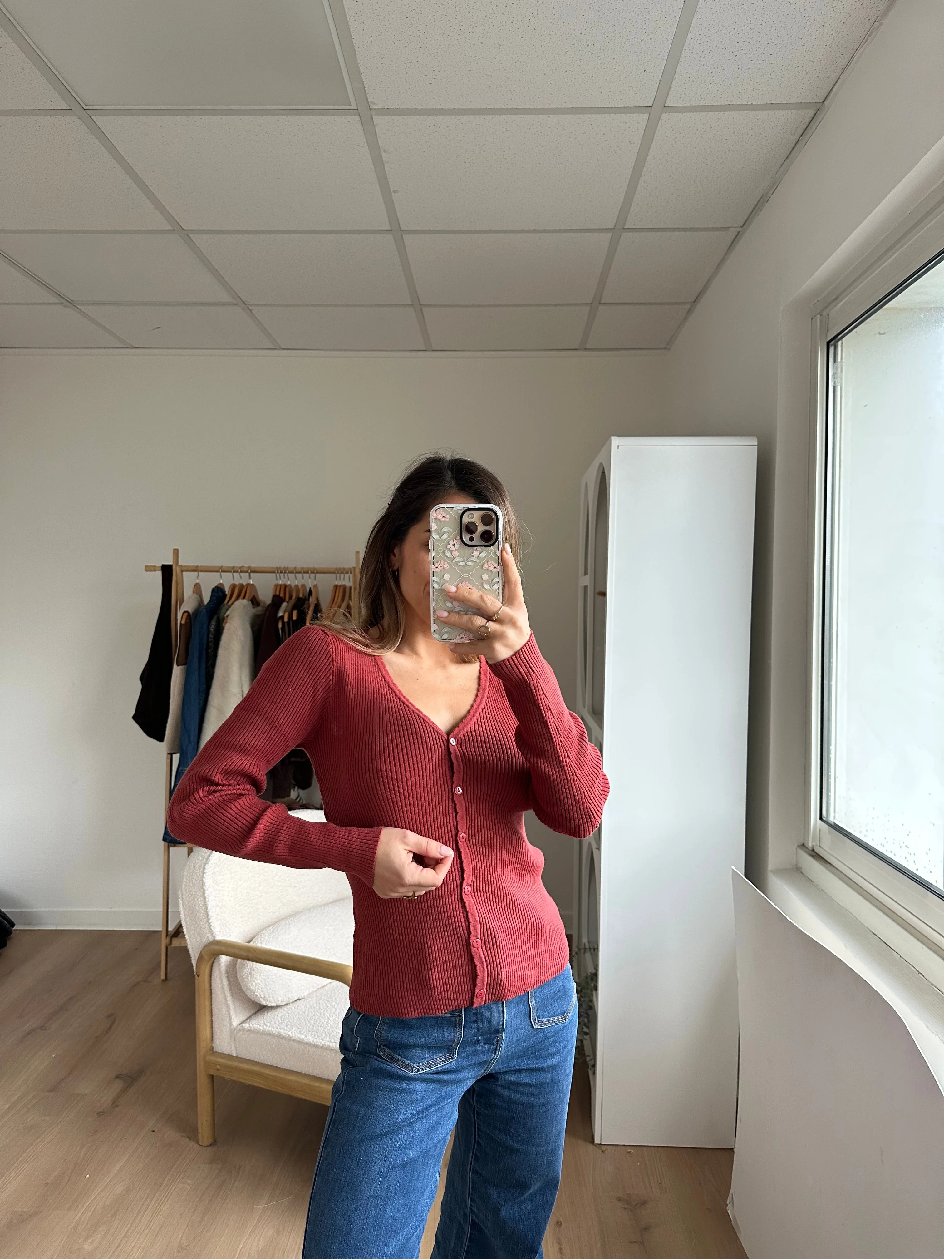 Cardigan Fin Louise Terracotta - Image 2