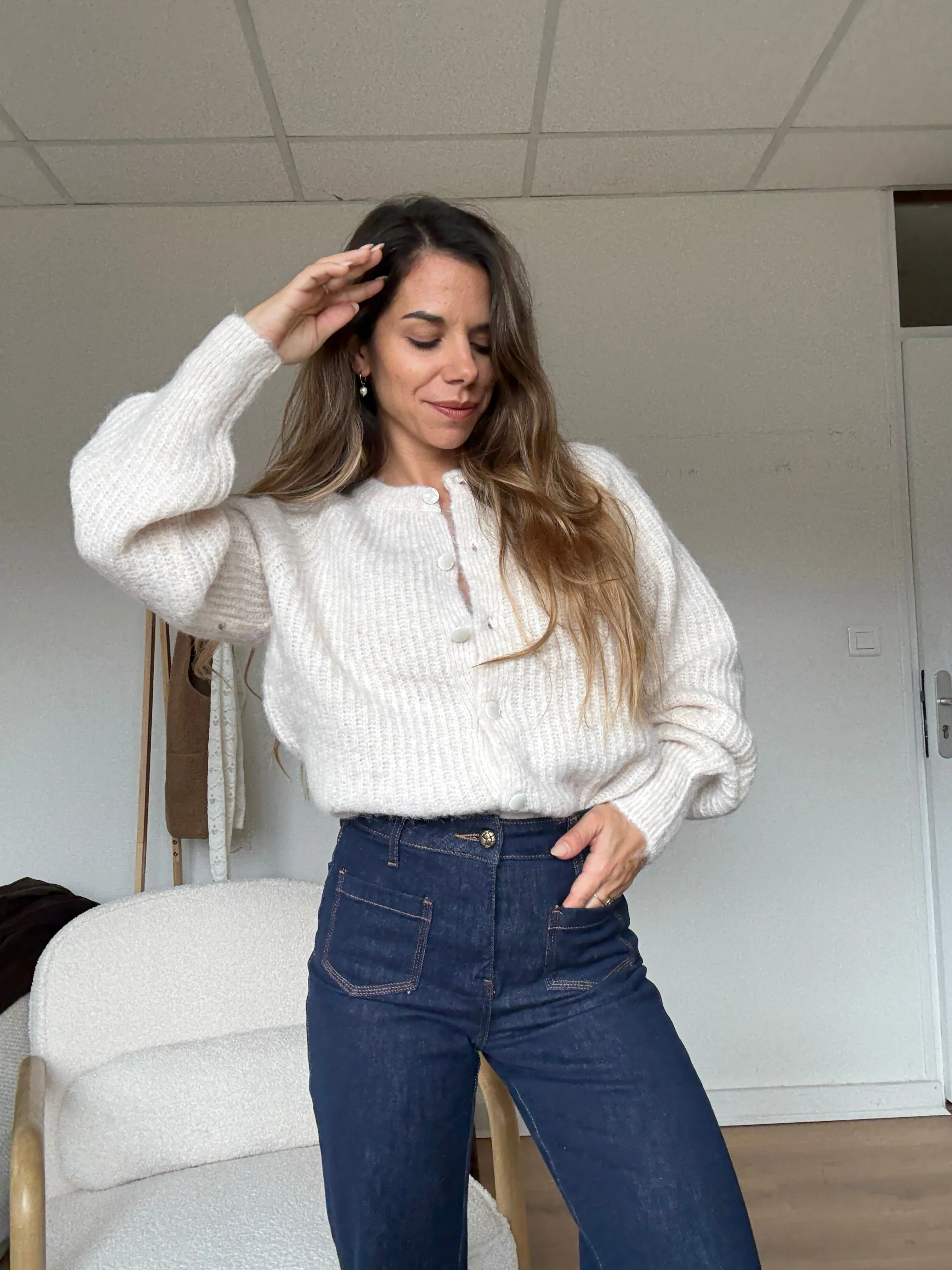 Cardigan Irène Beige - Image 2