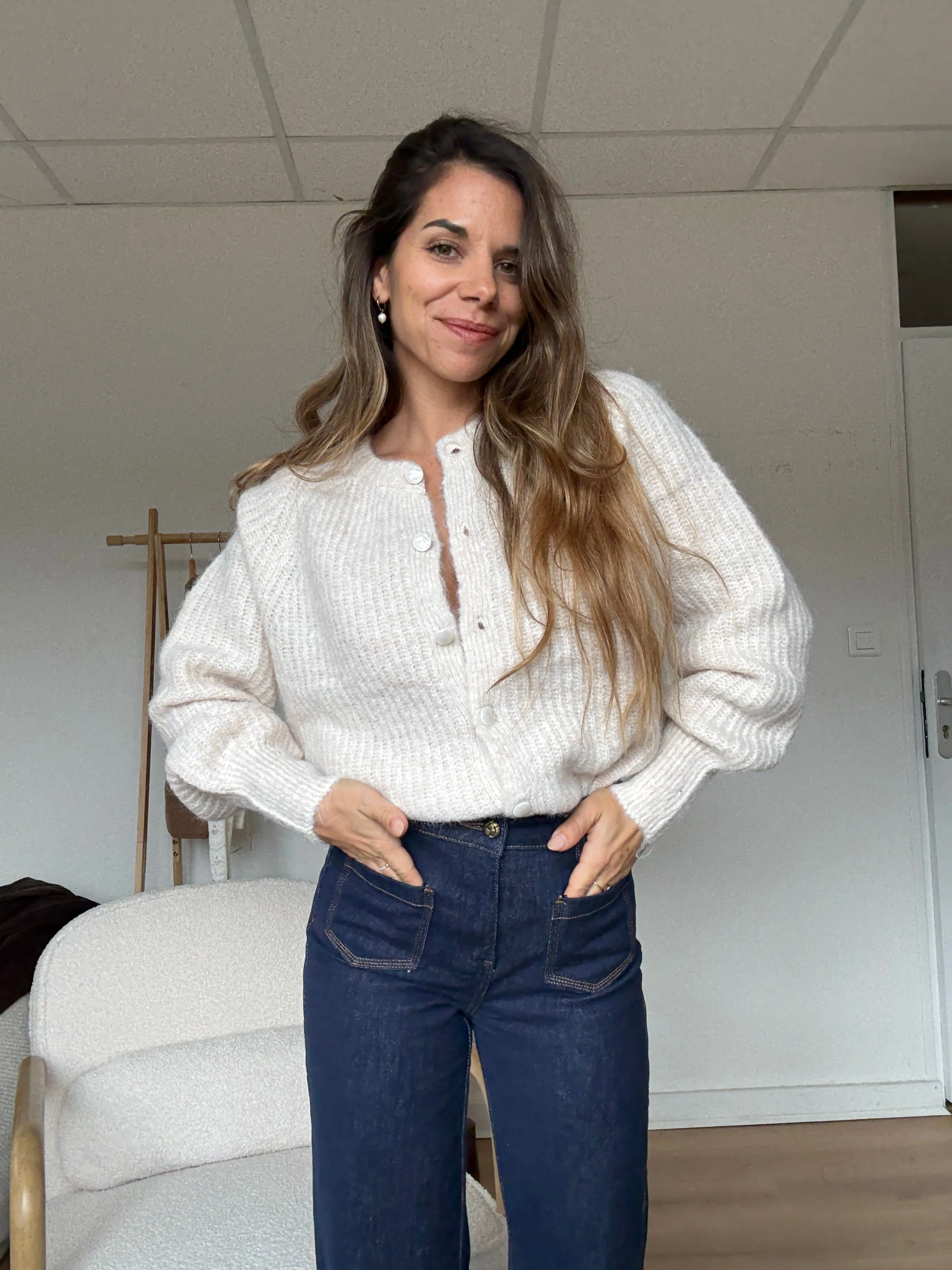 Cardigan Irène Beige - Image 3