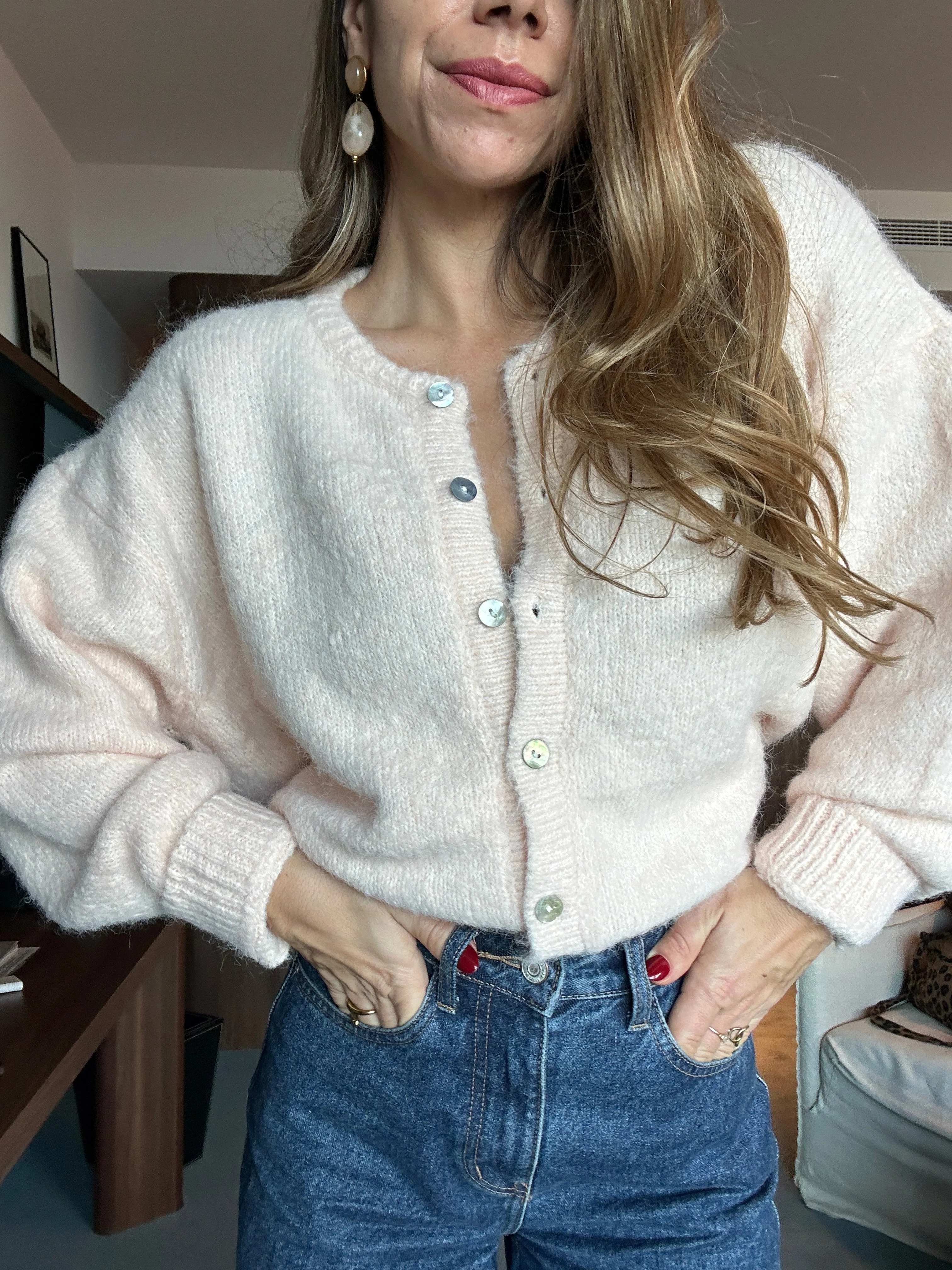 Cardigan Charlie Rose Poudré - Image 7